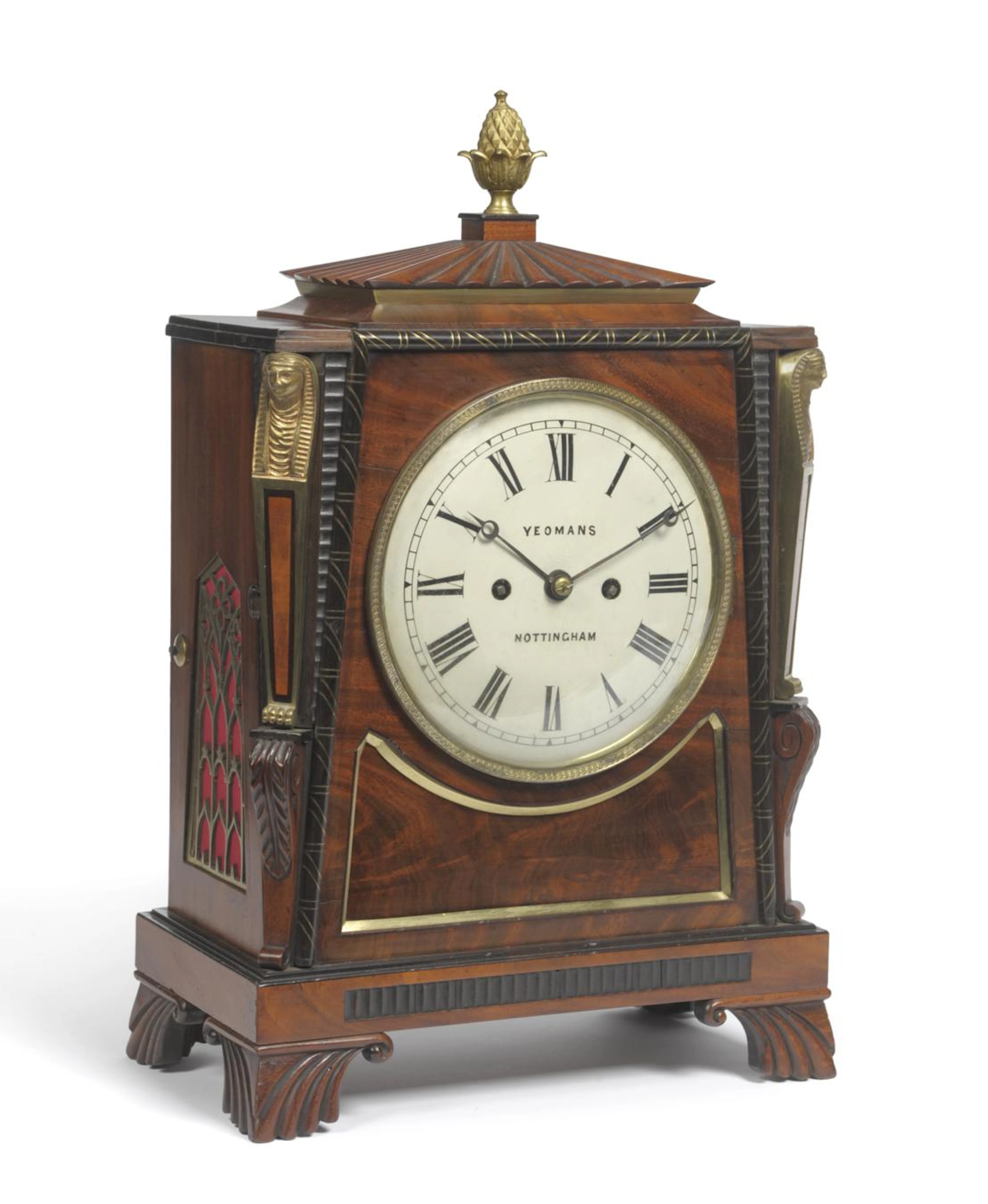 A Regency Mahogany Striking Table Clock