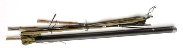 Nine Mixed Fishing Rods