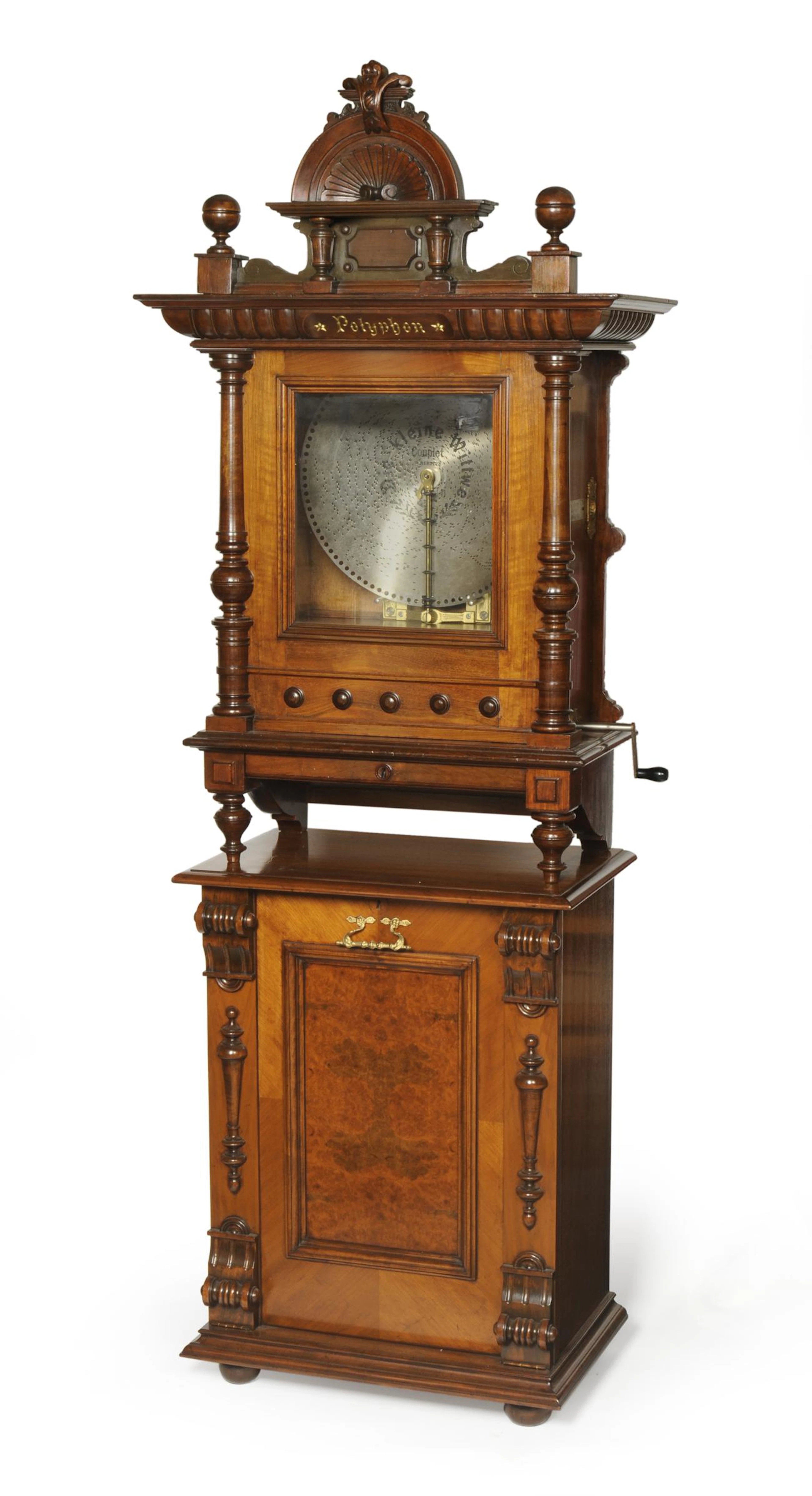 A19th Century Walnut Cased Coin Operated 'Polyphon' Musical Disc Player