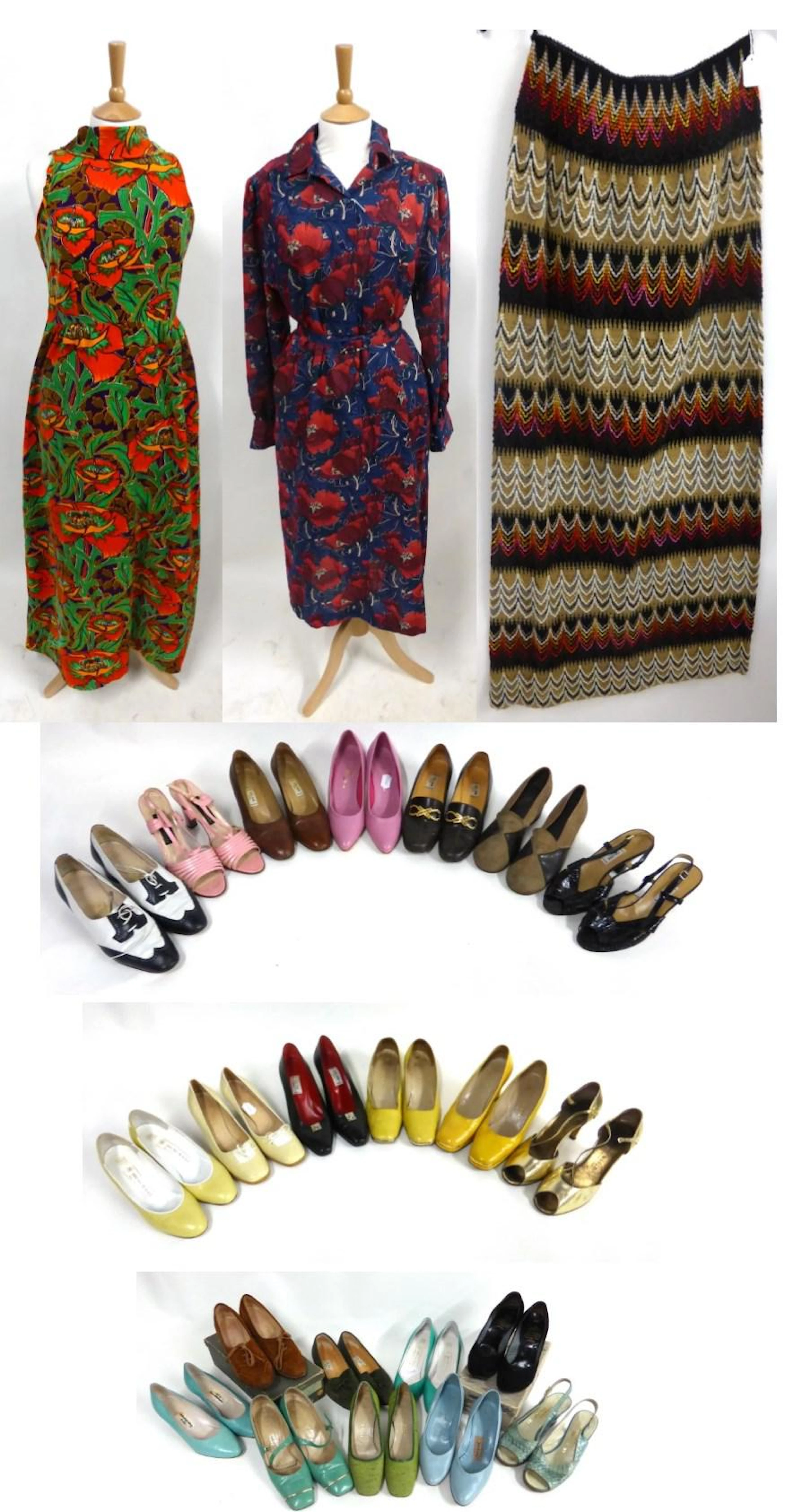 Assorted Circa 1960's and Later Coloured Leather