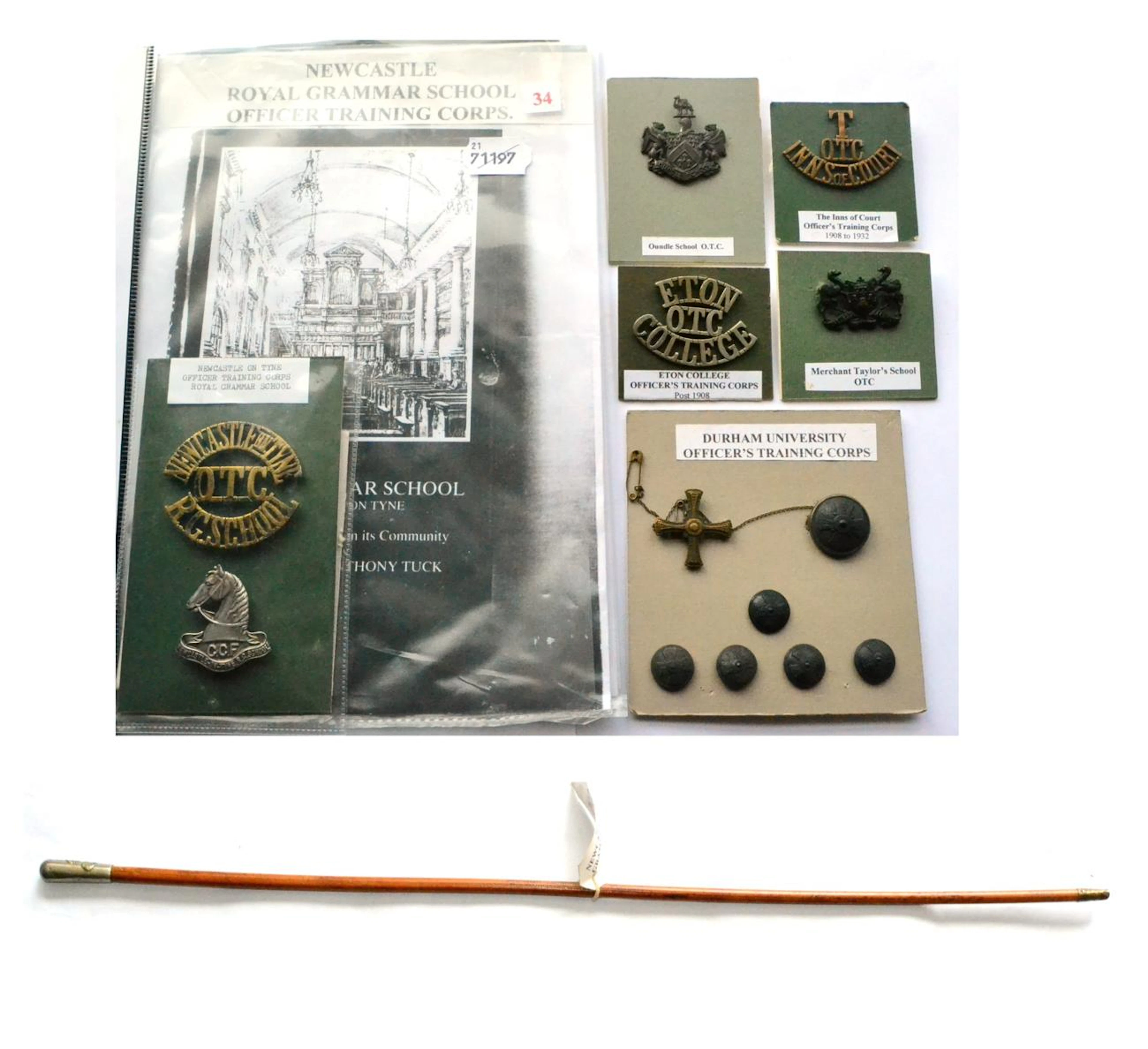A Collection of Militaria and Memorabilia Pertaining to Officer...
