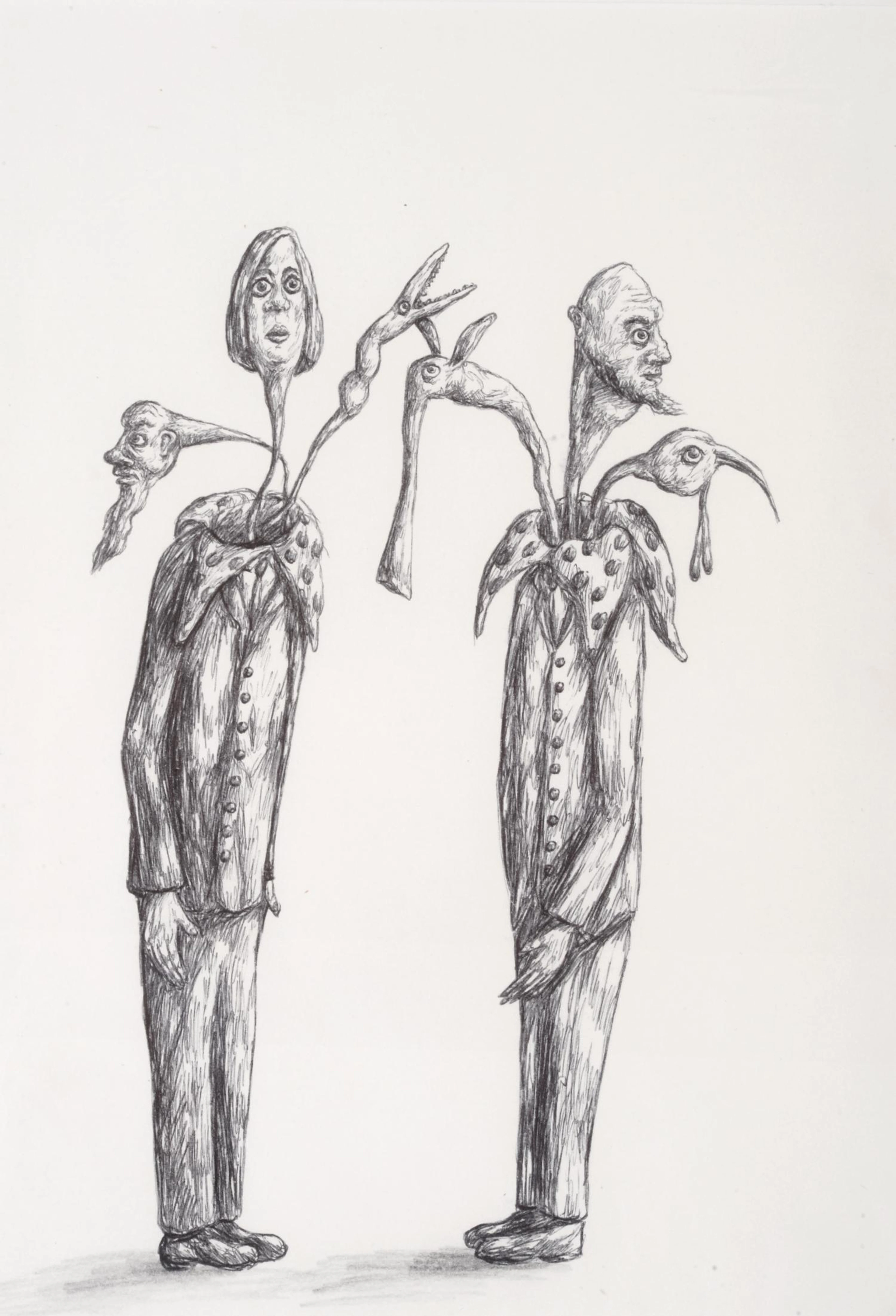 Frank Paul (b.1984) Two figuresBiro
