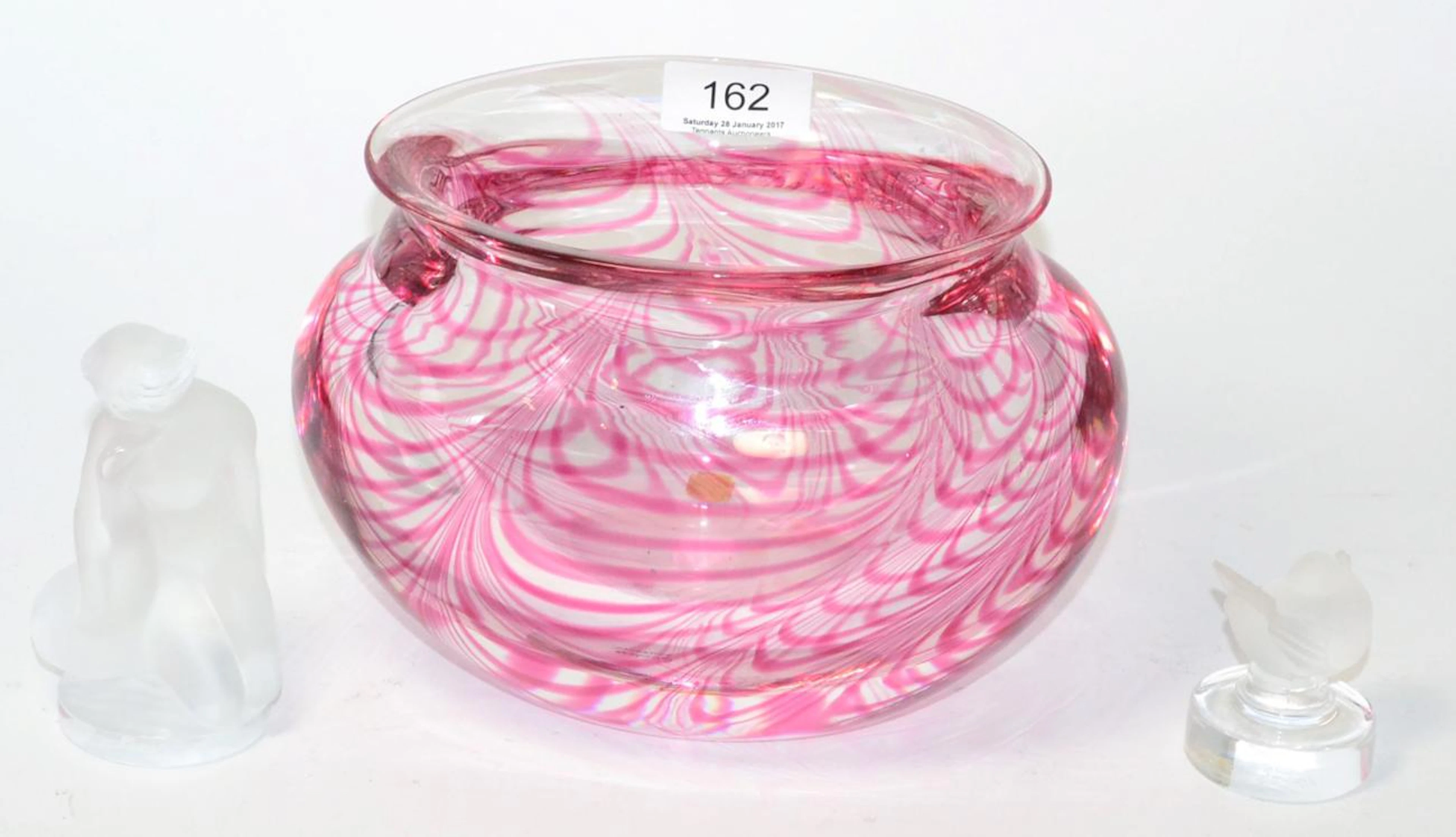 A 1960's Lalique Leda and the swan