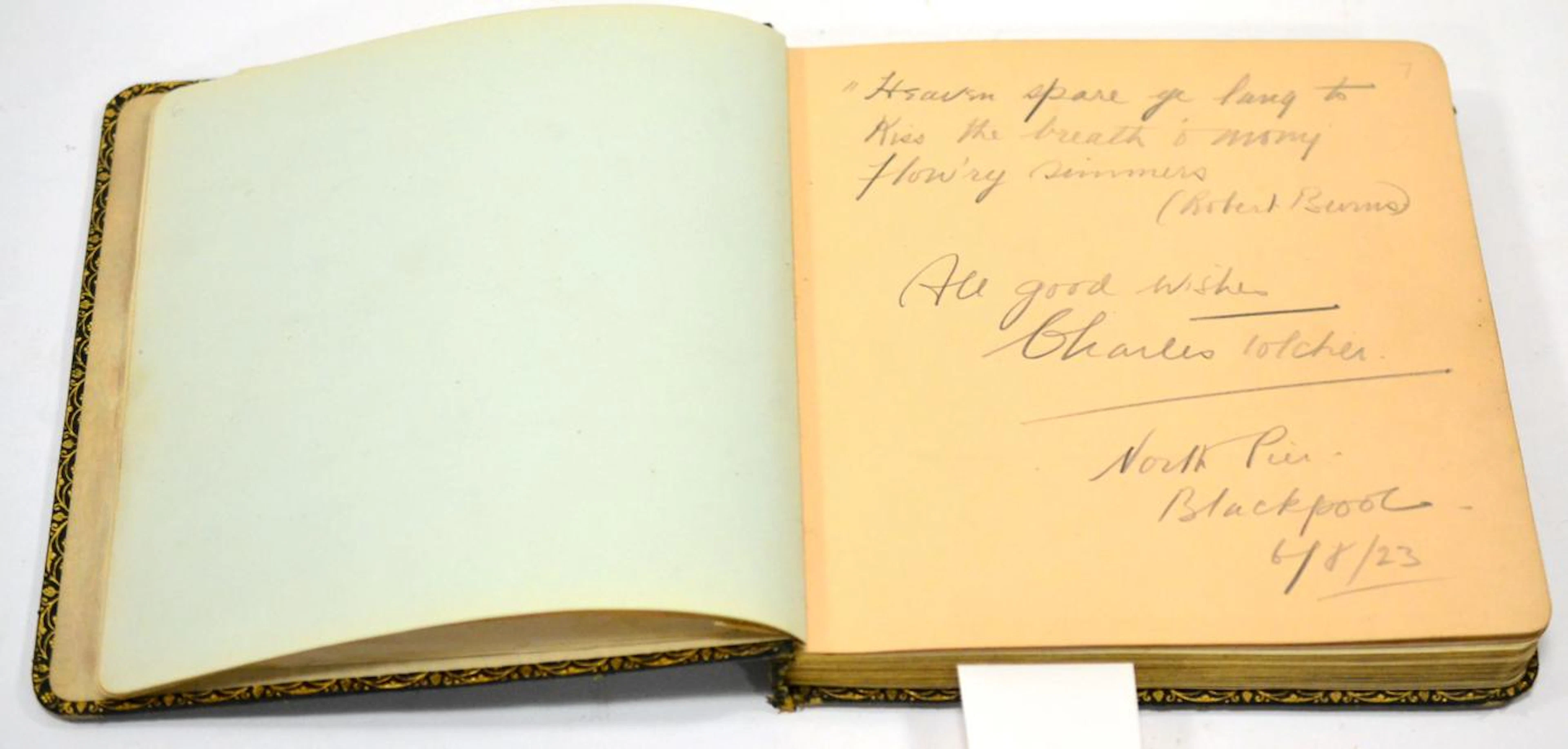 An Autograph Book Containing Signatures and Photographs