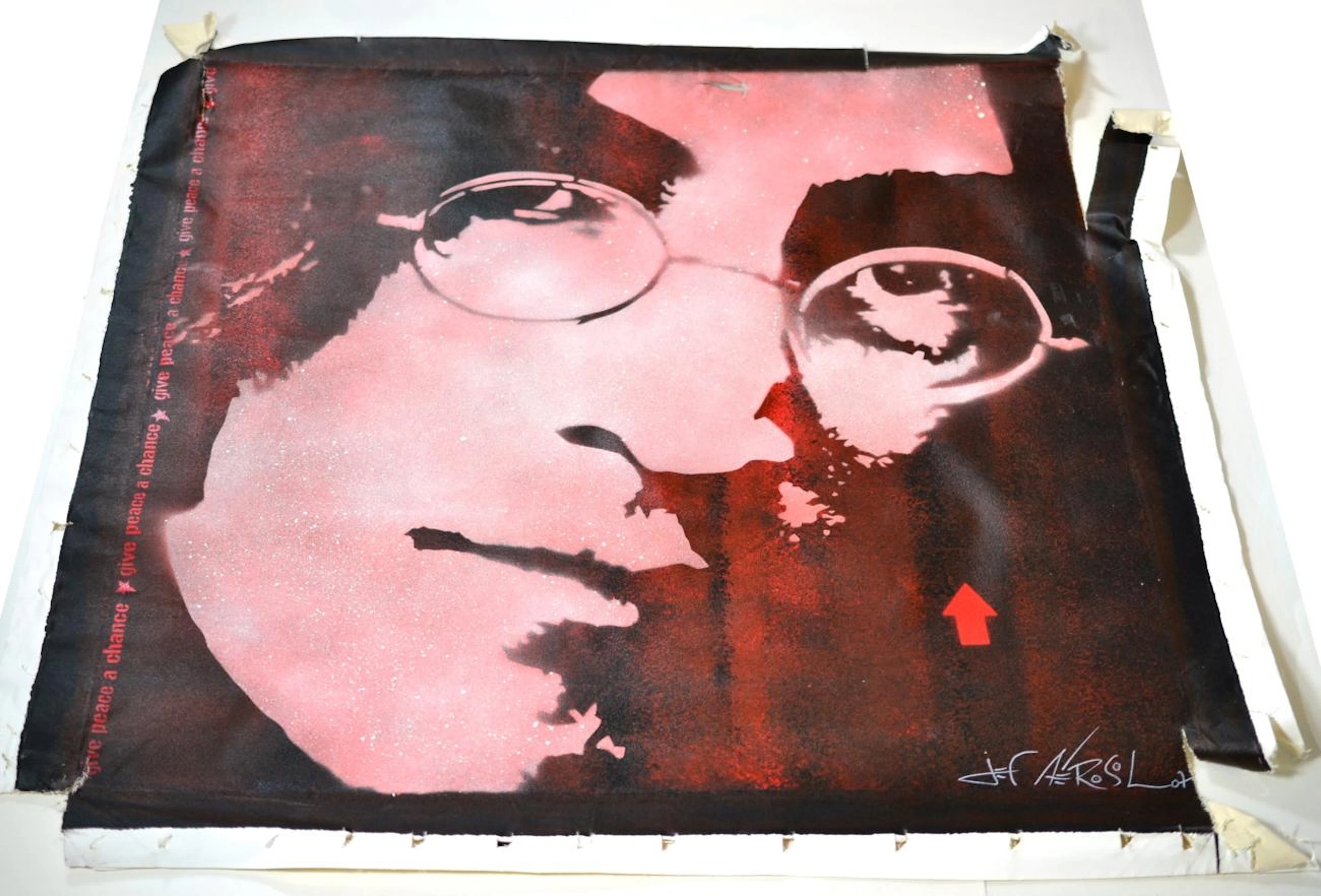Jef Aérosol (b.1957) French "Lennon"Signed