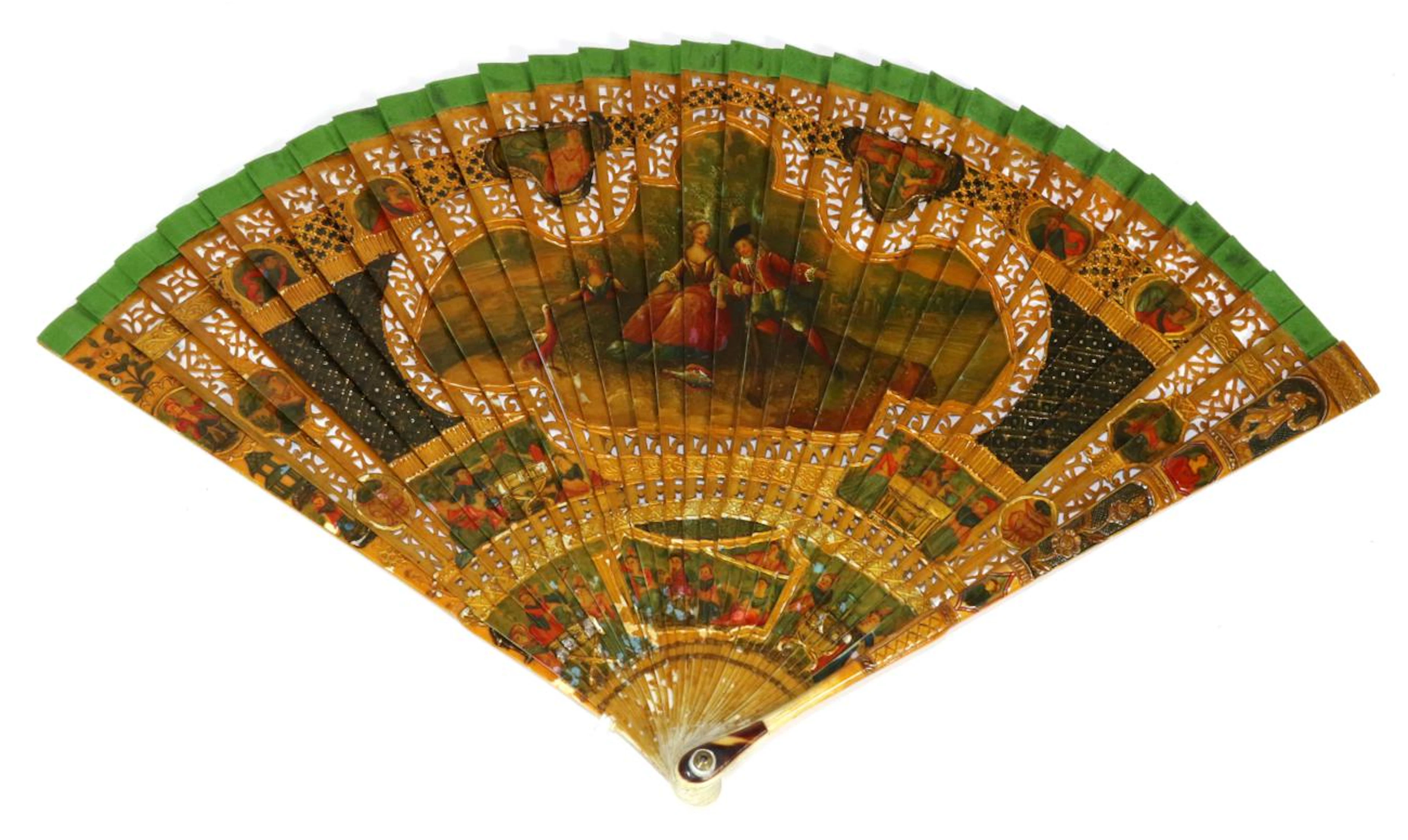 An 18th Century Ivory Brisé Fan with very slender guards