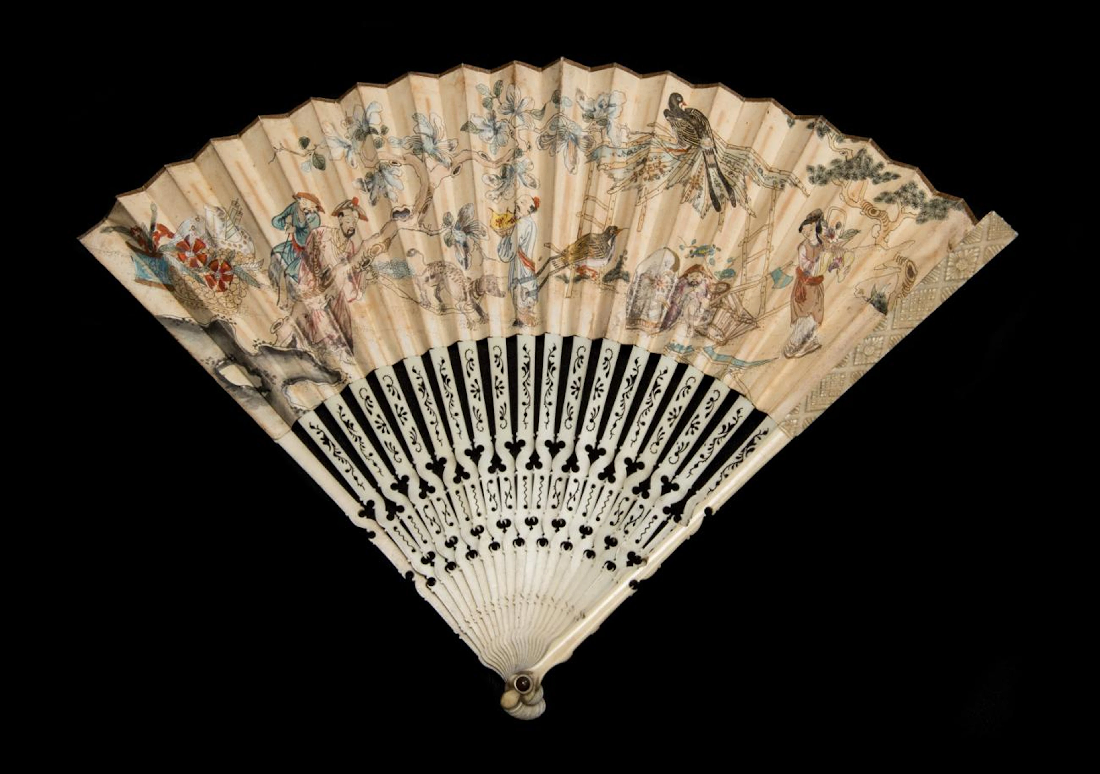 A Circa 1700 or Earlier Very Slender Carved and Pierced Ivory...