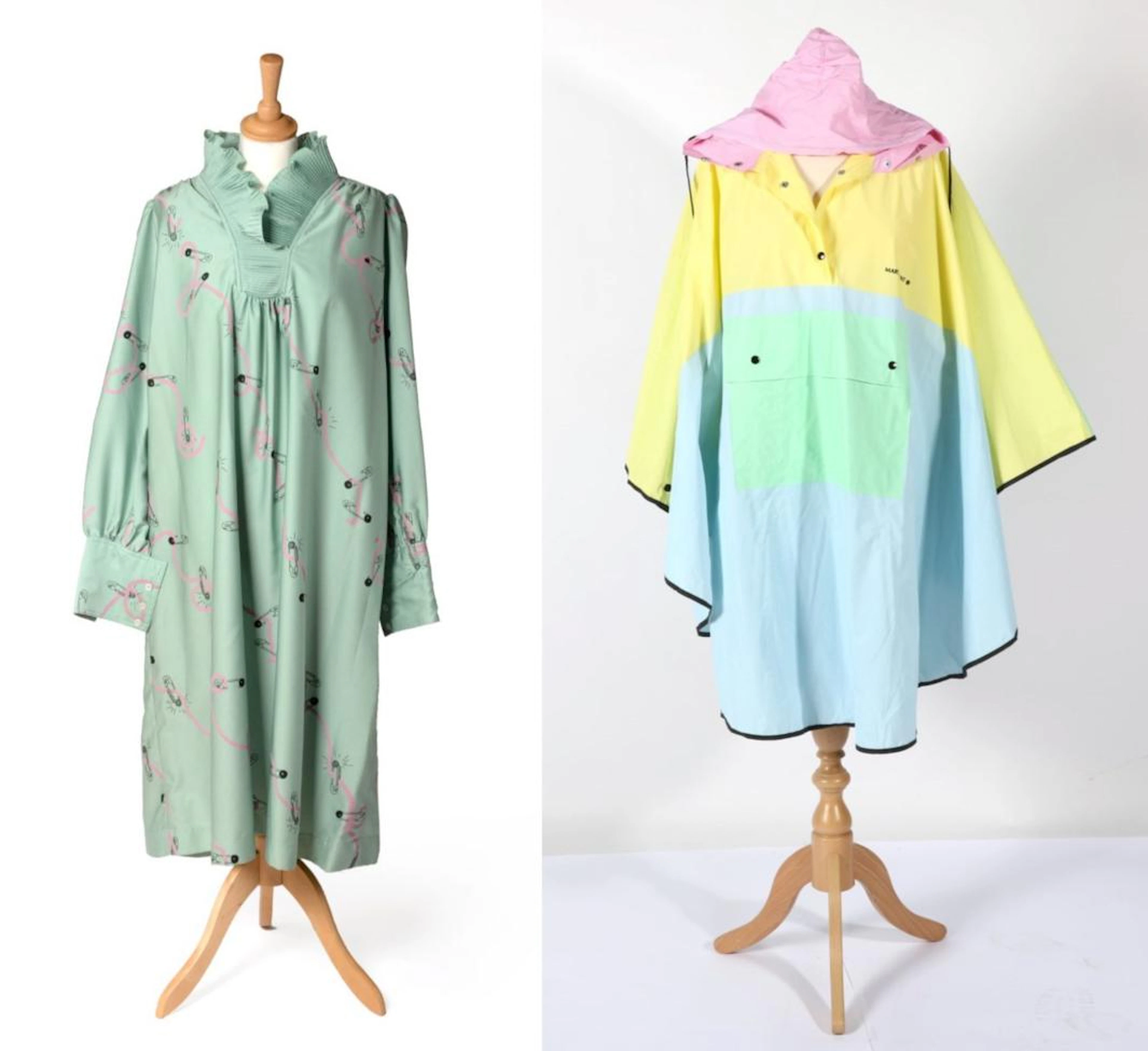 Late 1970s Zandra Rhodes 'Conceptual Chic' Inspired Full Length...
