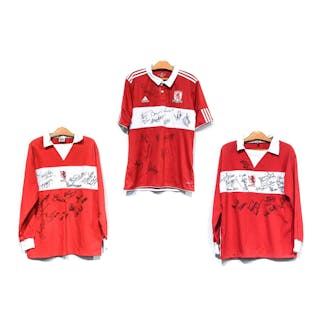 Middlesbrough Three Signed Football Shirts, Middlesbrough Three Signed