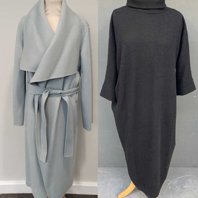 Hobbs Pale Blue Wool, Cos Black Wool Over Sized Jumper Dress