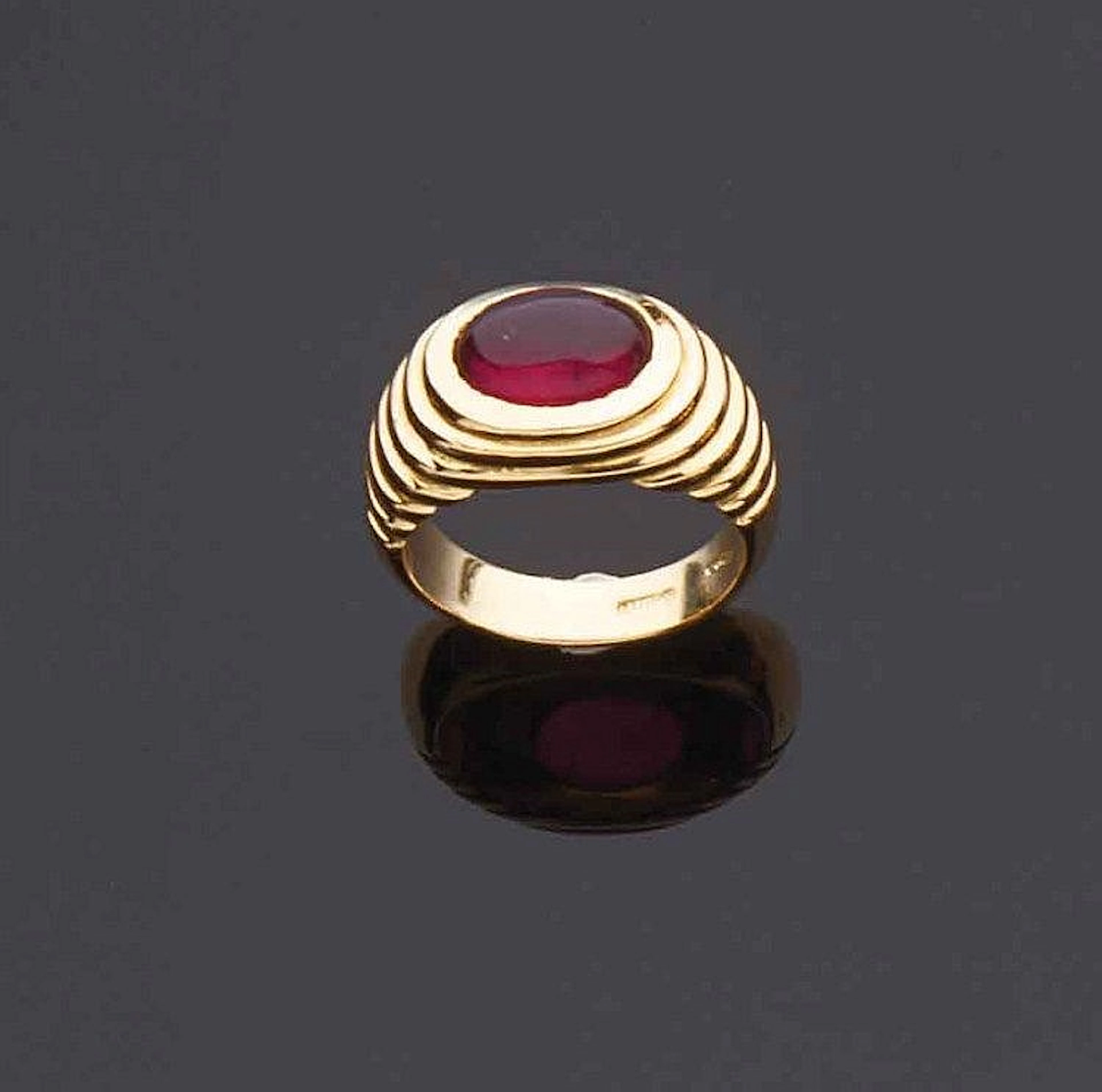 Anello chevalier in oro giallo 18 kt