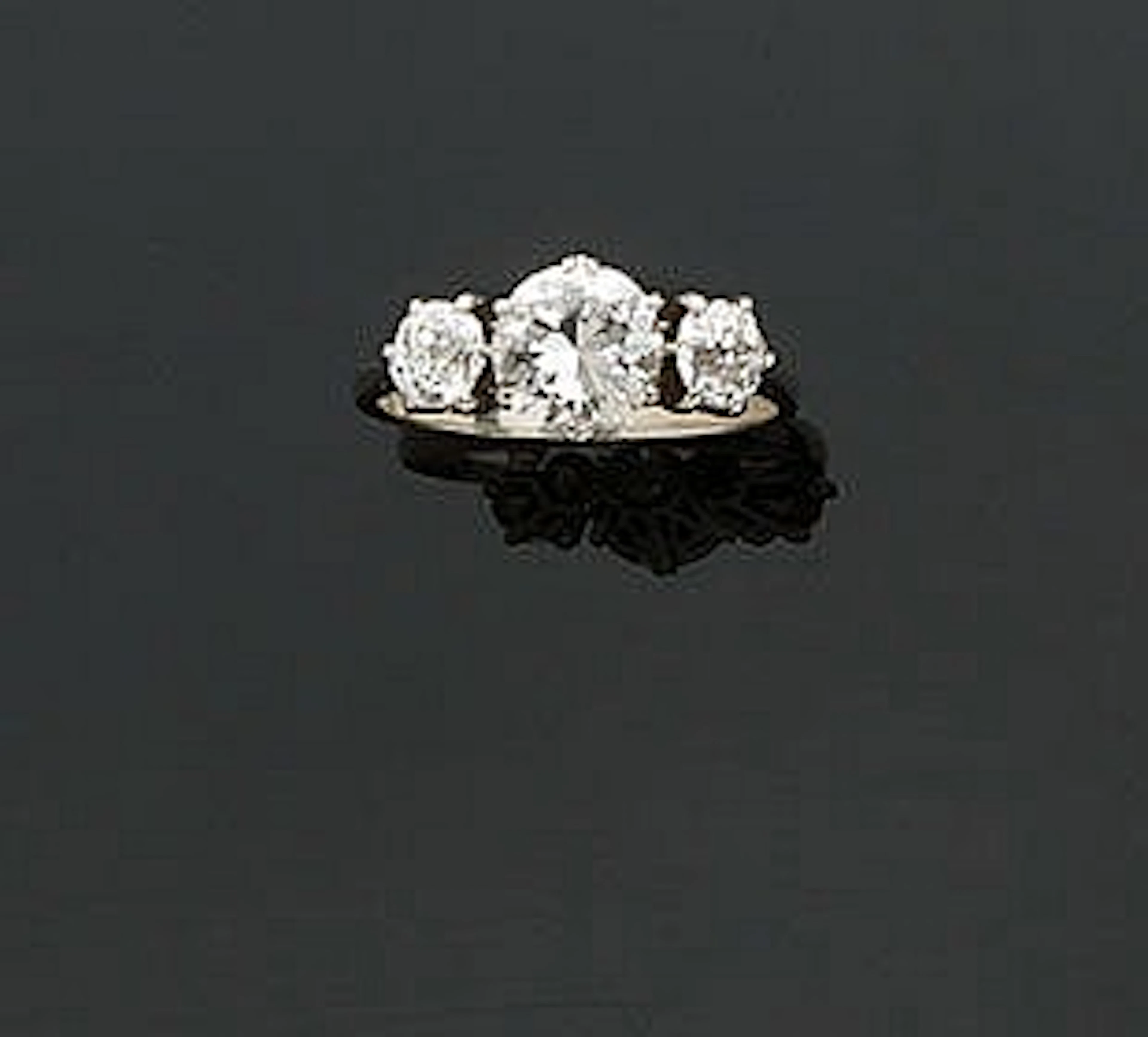 Anello trilogy in oro bianco 18 kt