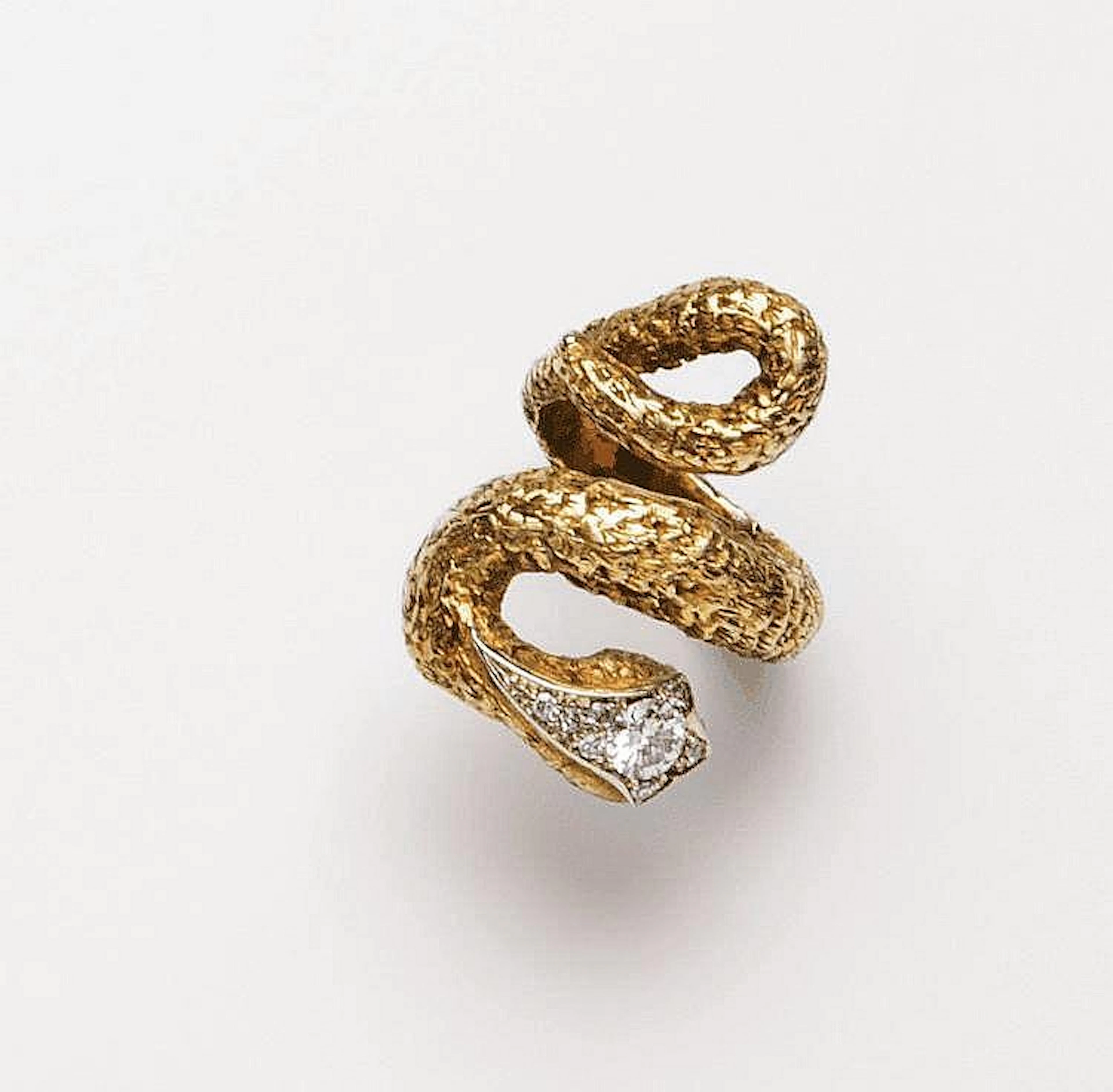 Anello in oro giallo 18 ct a forma di serpente