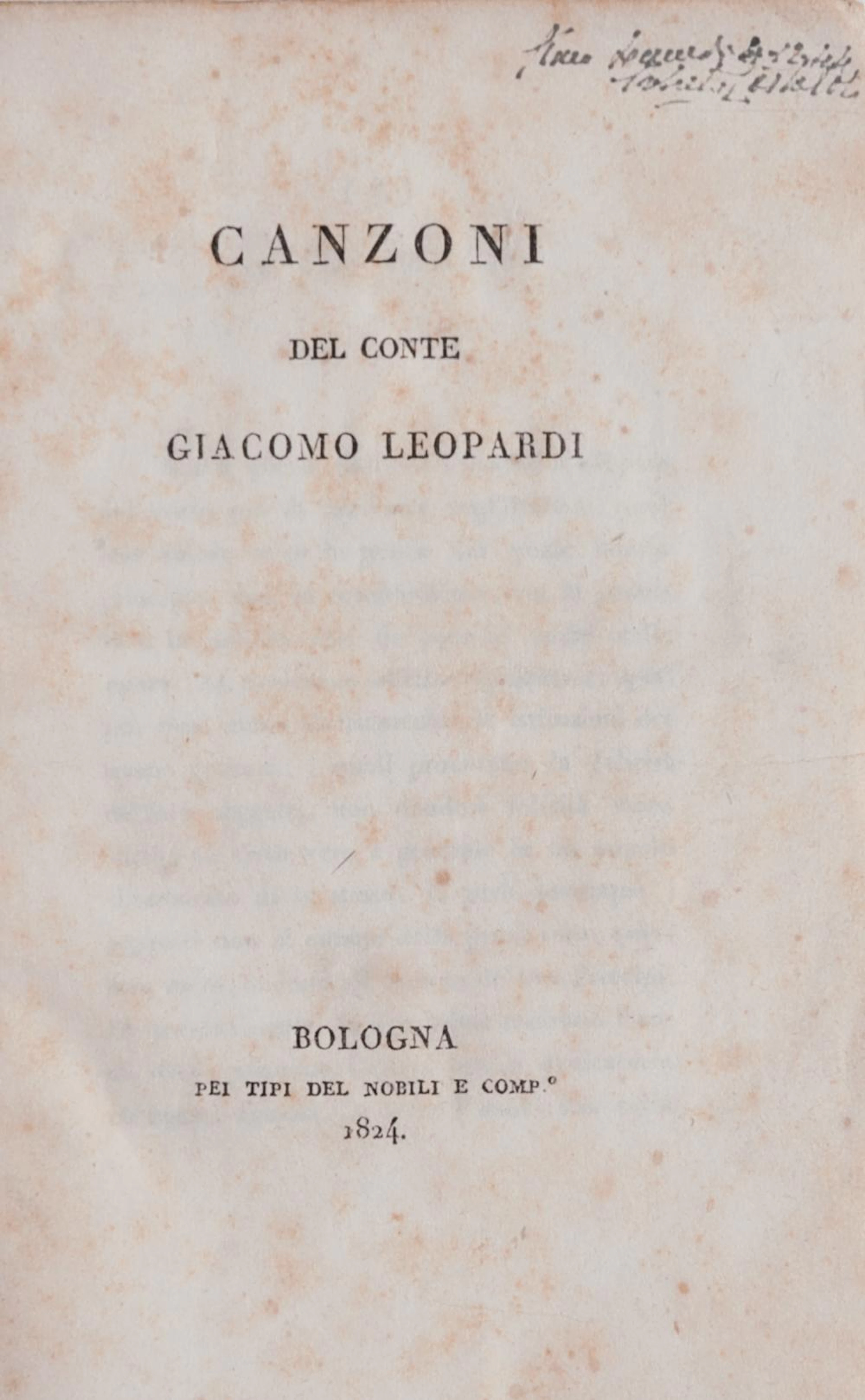 Leopardi, Giacomo