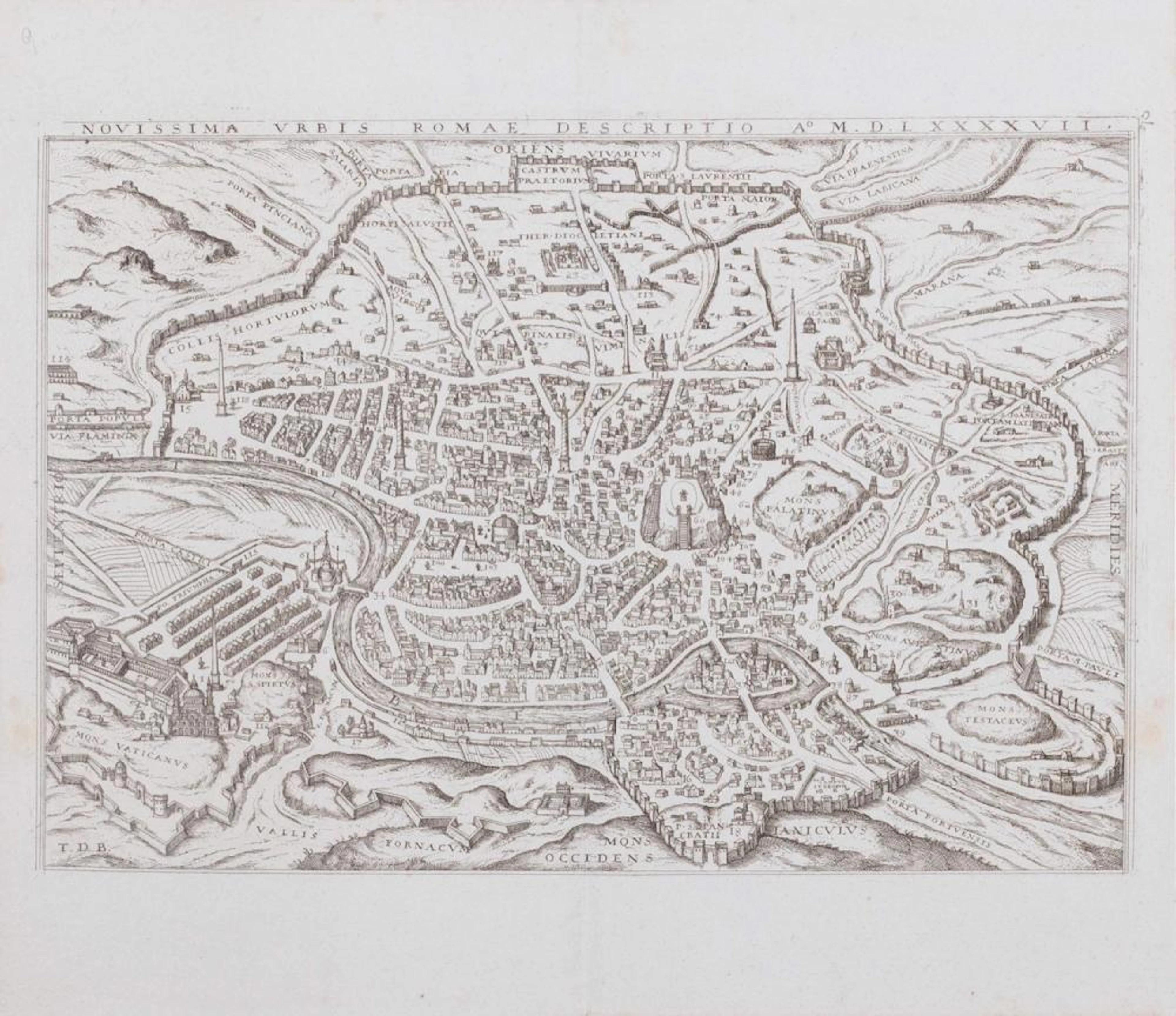 Roma - De Bry, Theodor - Novissima urbis Romae descriptio A. MDLXXXXVII