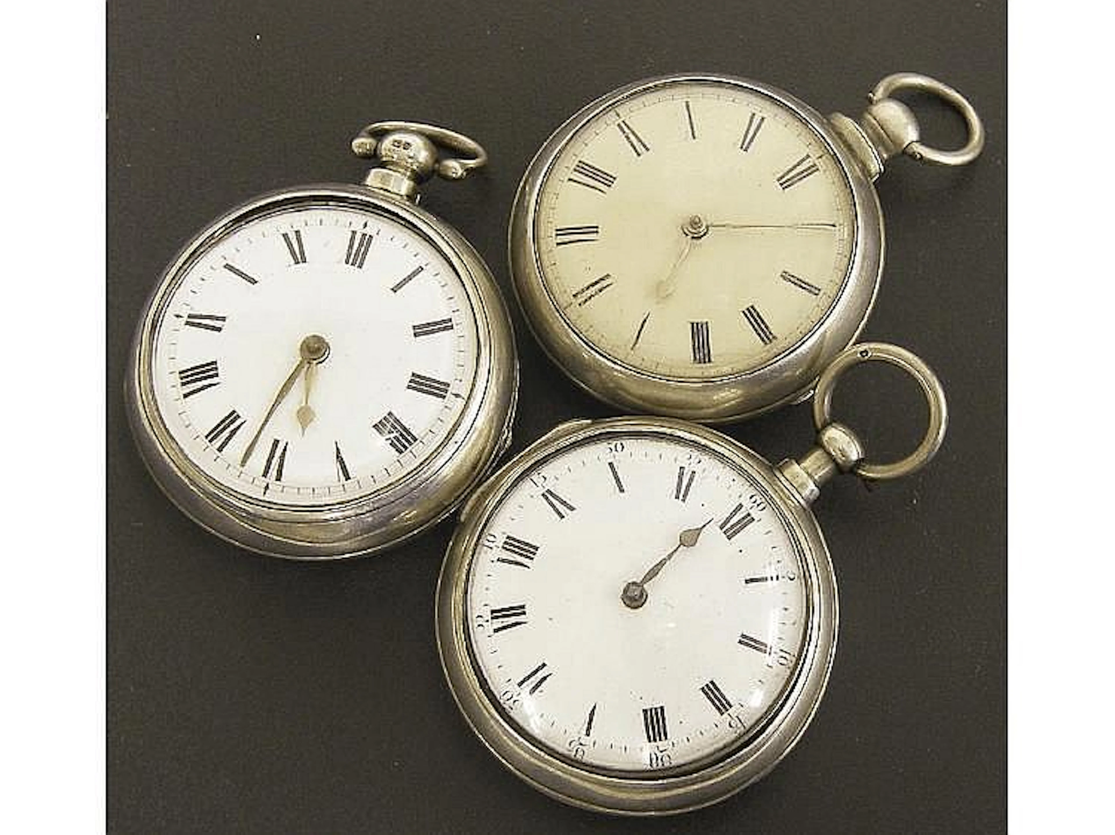 Three early 19th century English silver fusee