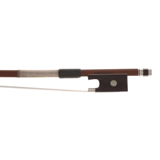 Silver mounted violin bow stamped G. Cunault á Paris, the st...