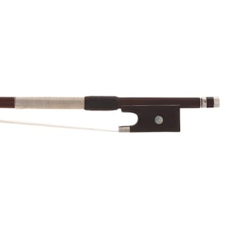French Maillechort mounted violin bow of the Bazin School ci...