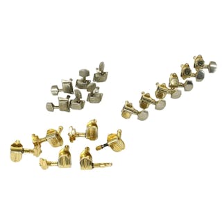 Set of Grover gold plated guitar tuners (one missing button)...