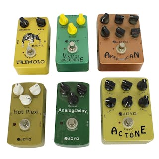 Six Joyo guitar pedals to include an Actone, American Sound,...