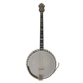 Bacon & Day Silver Bells four string banjo, bearing the ...