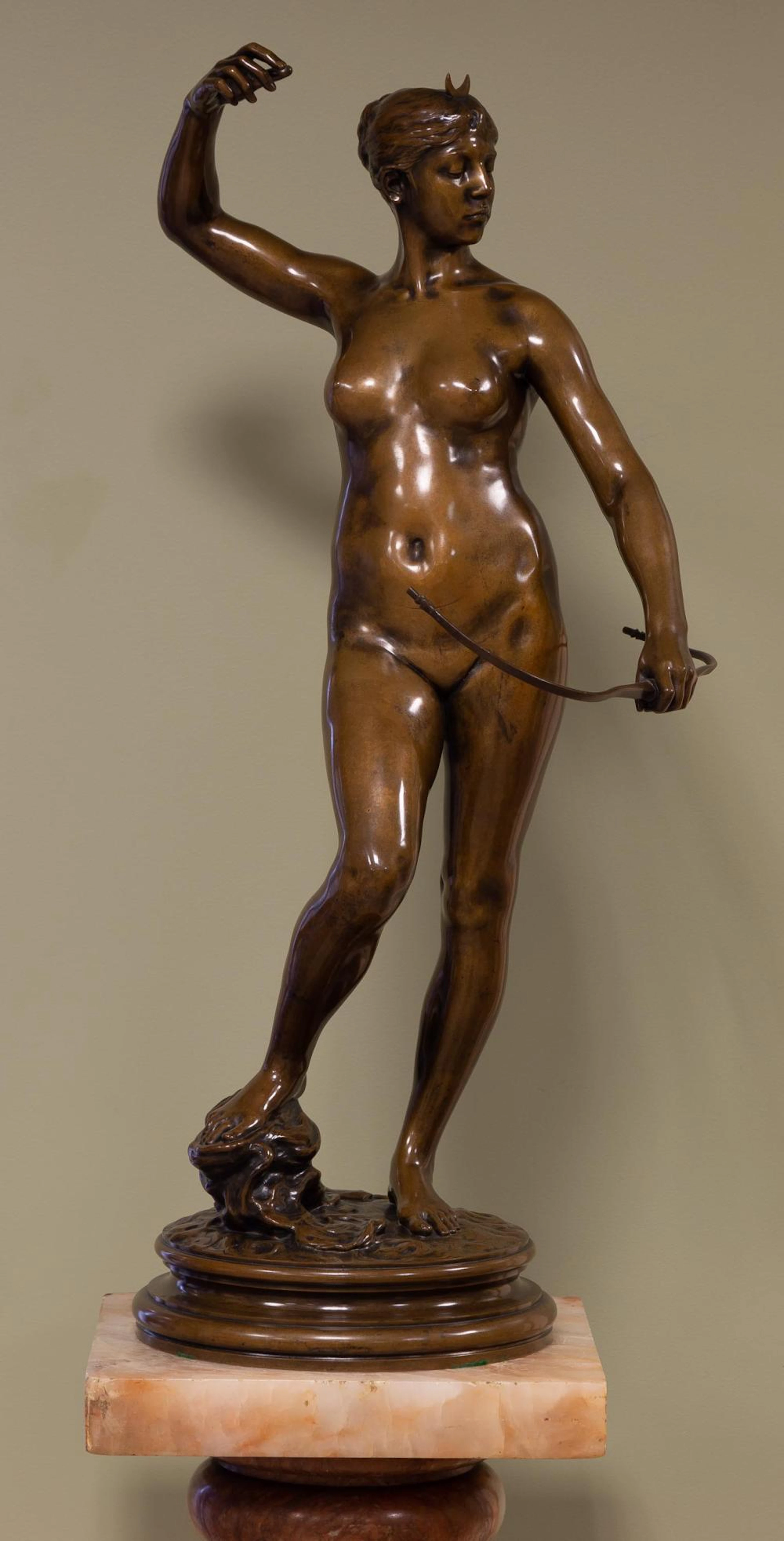 Alexandre Falguière (French, 1831-1900) Bronze of Diana