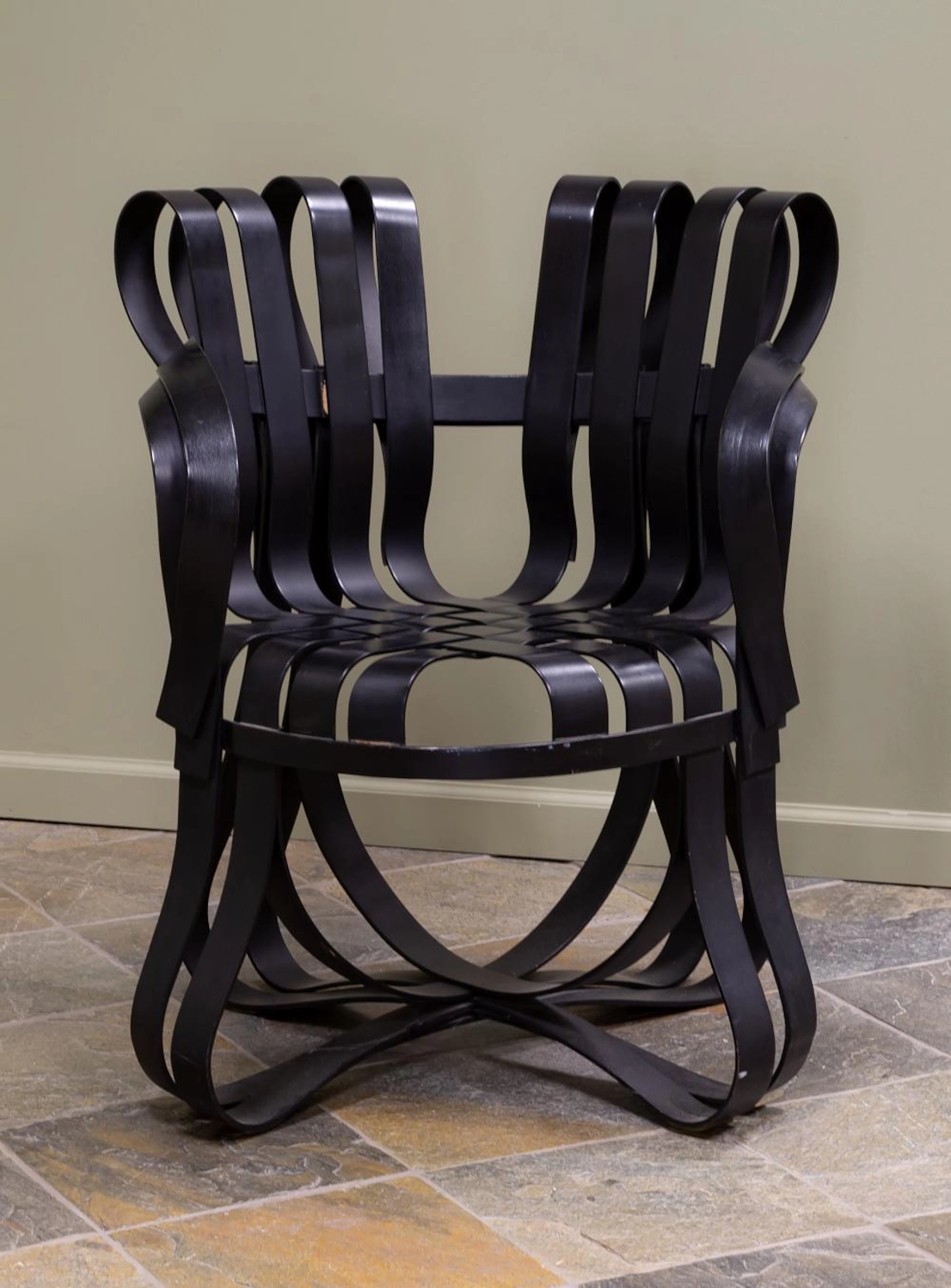 Frank Gehry, Ebonized Cross Check Armchair