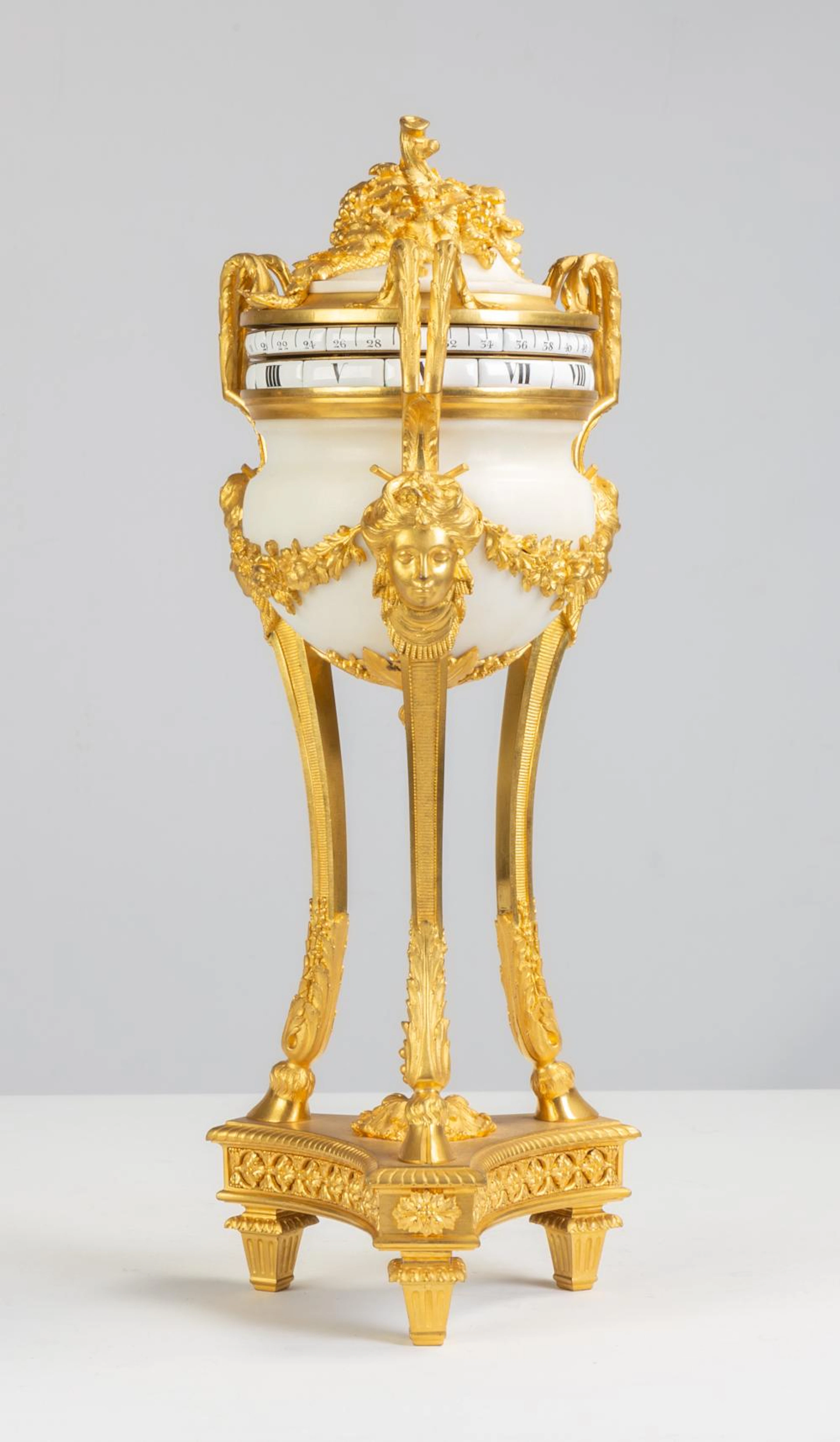 French Louis XVI Style Gilt Bronze and Marble Cercles...