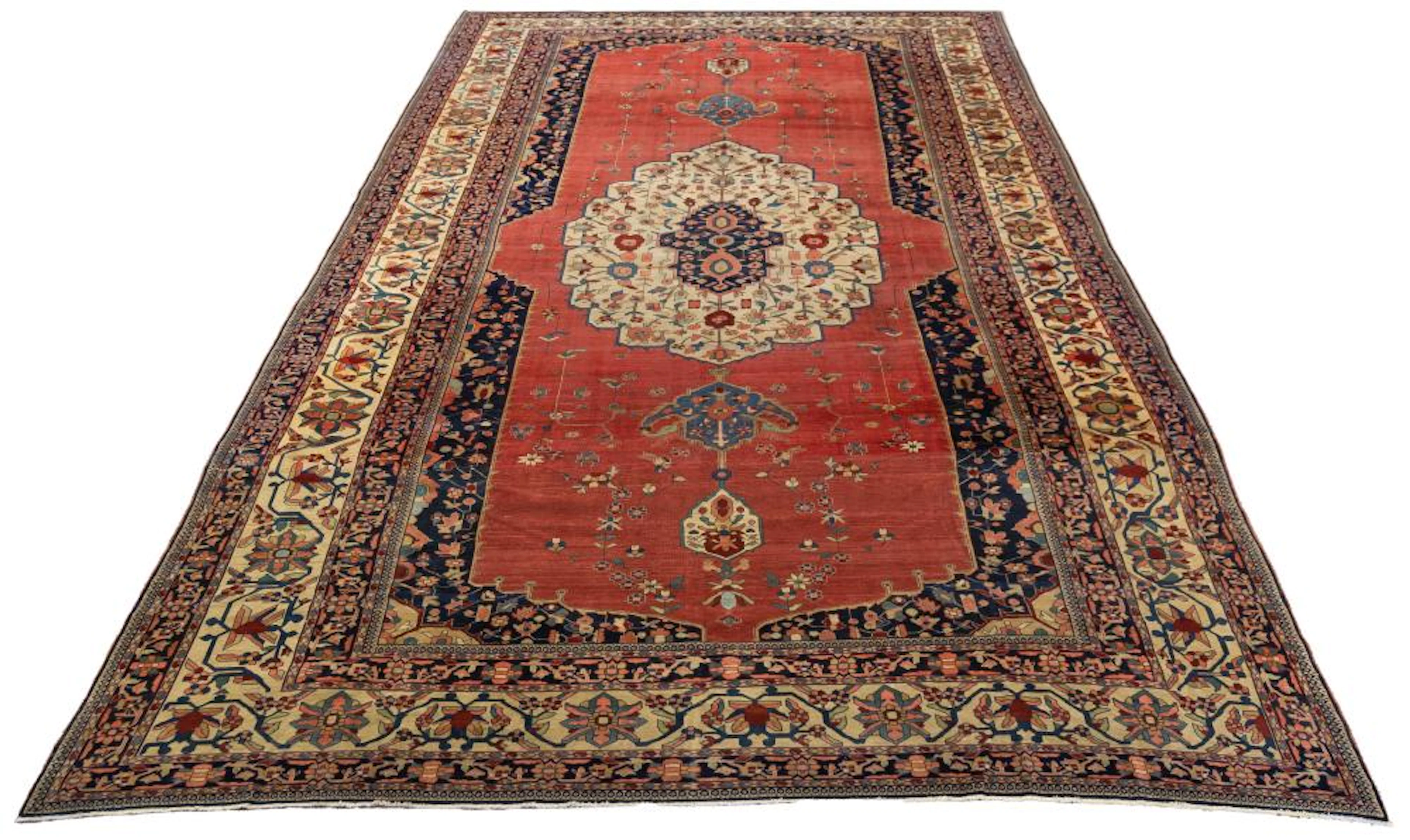 Palace Size Sarouk Farahan Oriental Rug