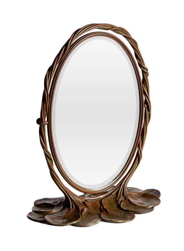 Rare Tiffany Studios, New York, Lily Pad Mirror