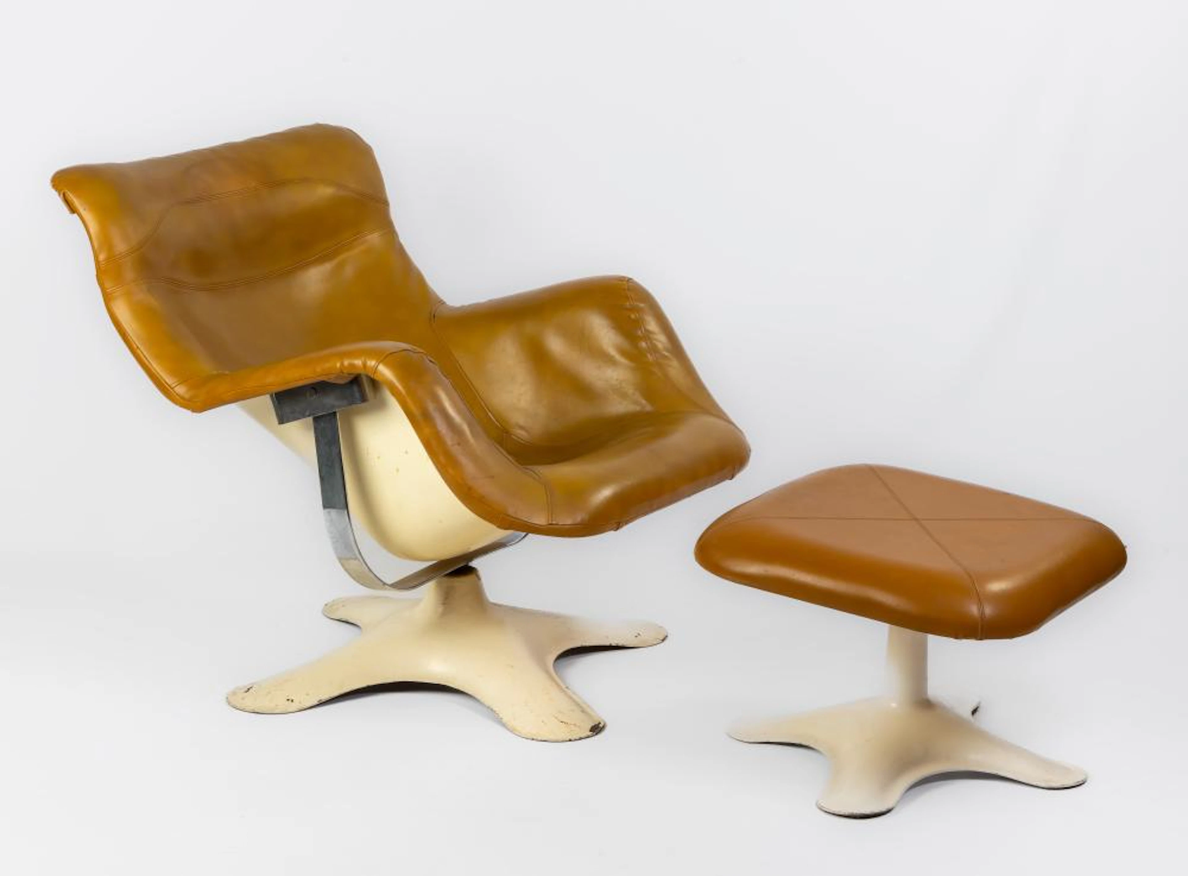 Yrjo Kukkapuro Karuselli Lounge Chair & Ottoma