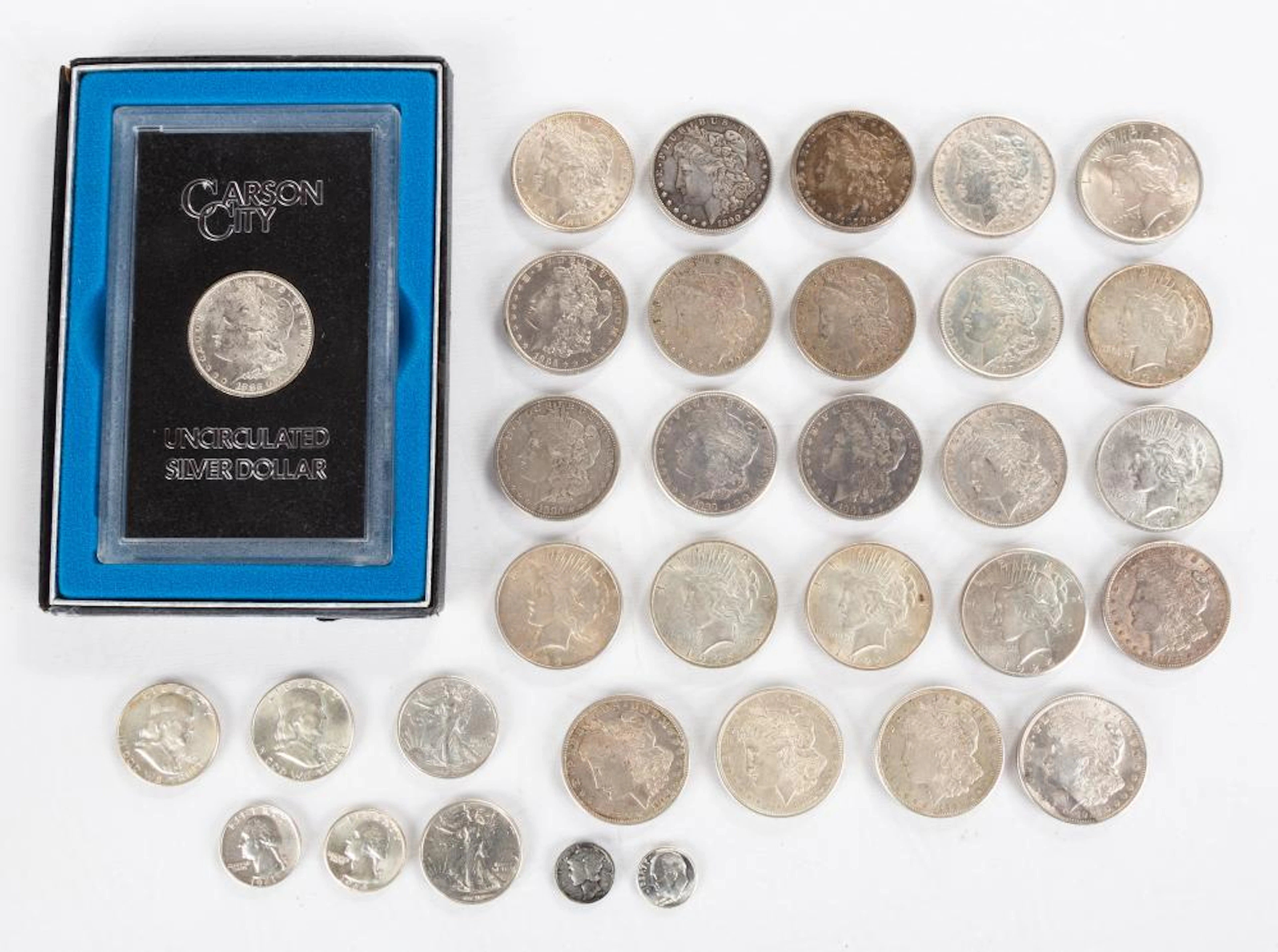 1882 Un-circulated Carson City Mint Morgan Dollar & US Silver Coins