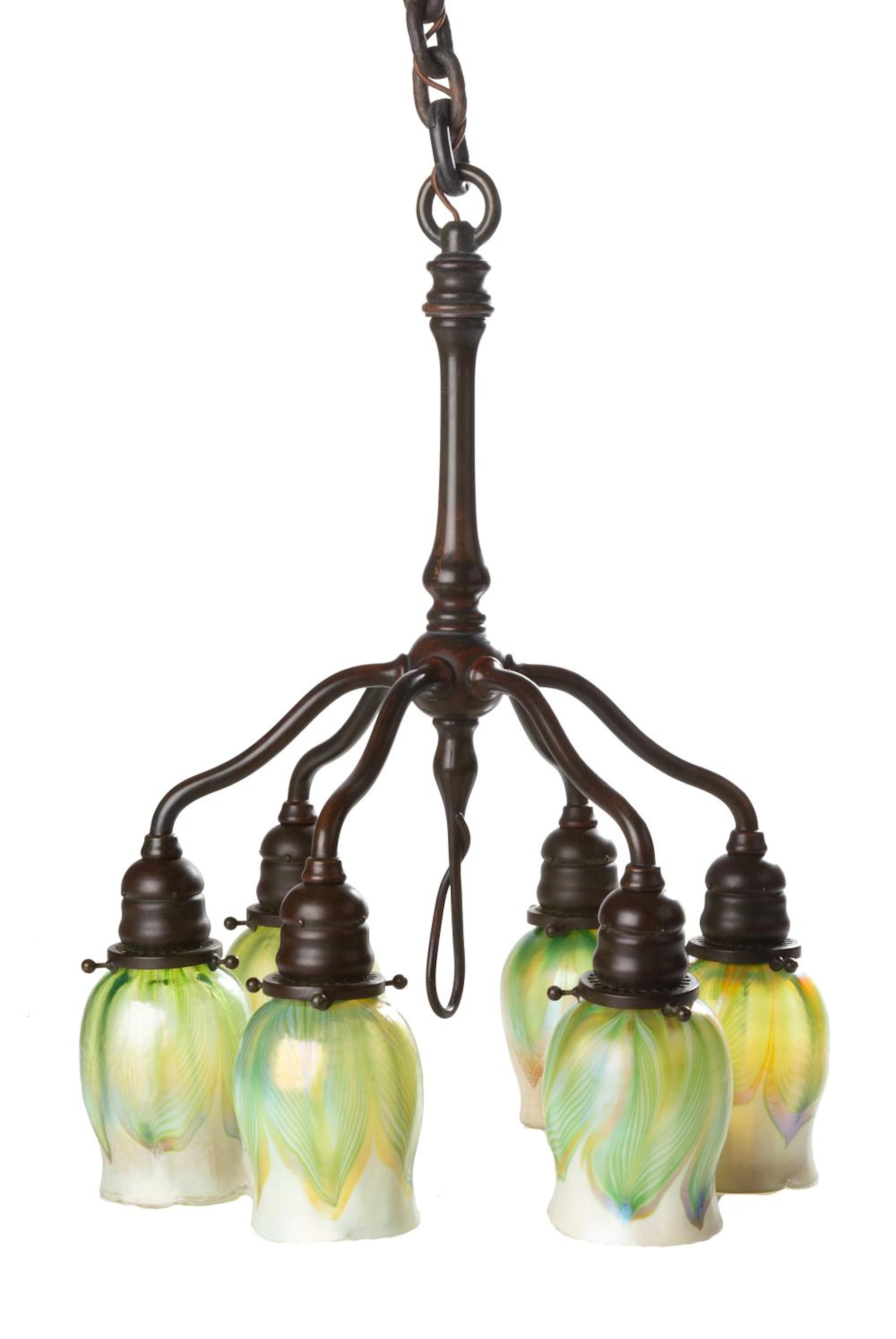 Tiffany Studios Six-Light Chandelier