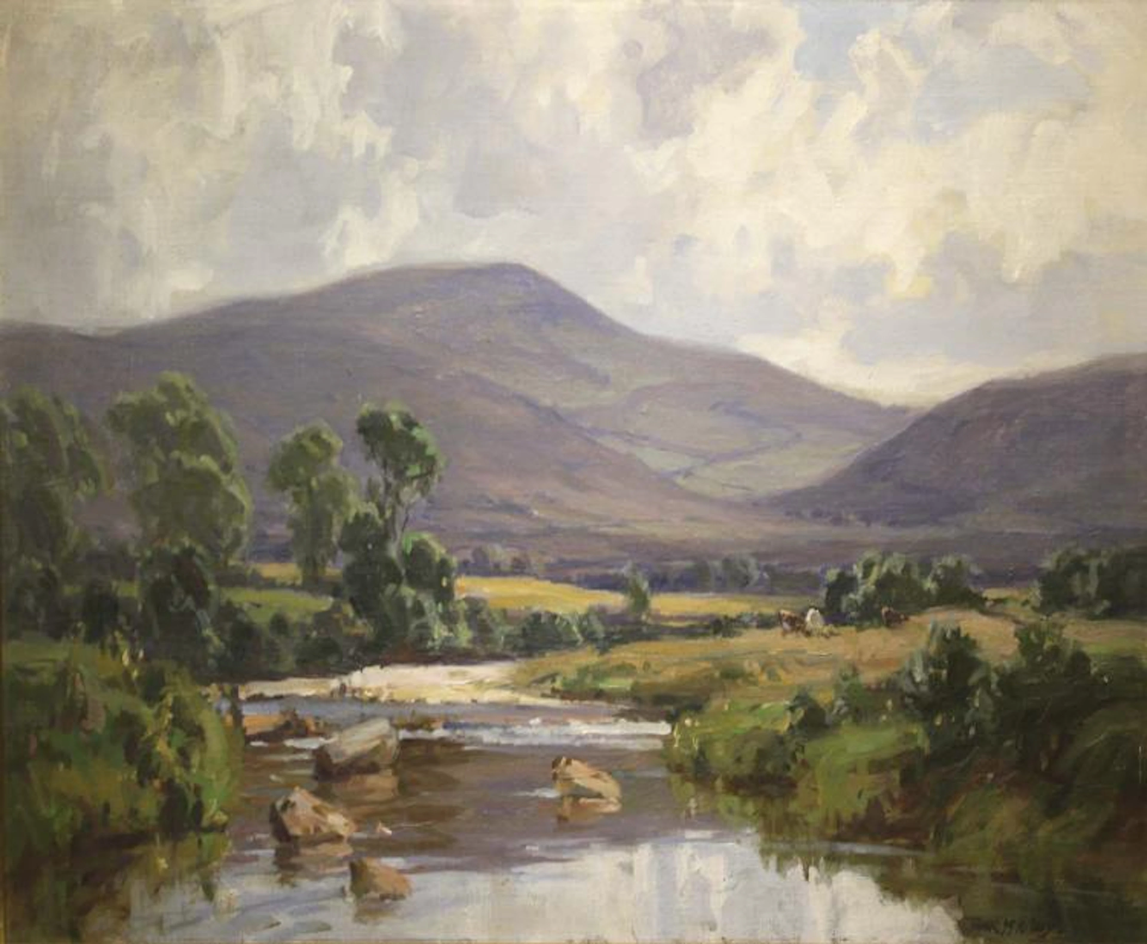 Frank McKelvey RHA 1895-1974 LAGAN VALLEY Oil on canvas