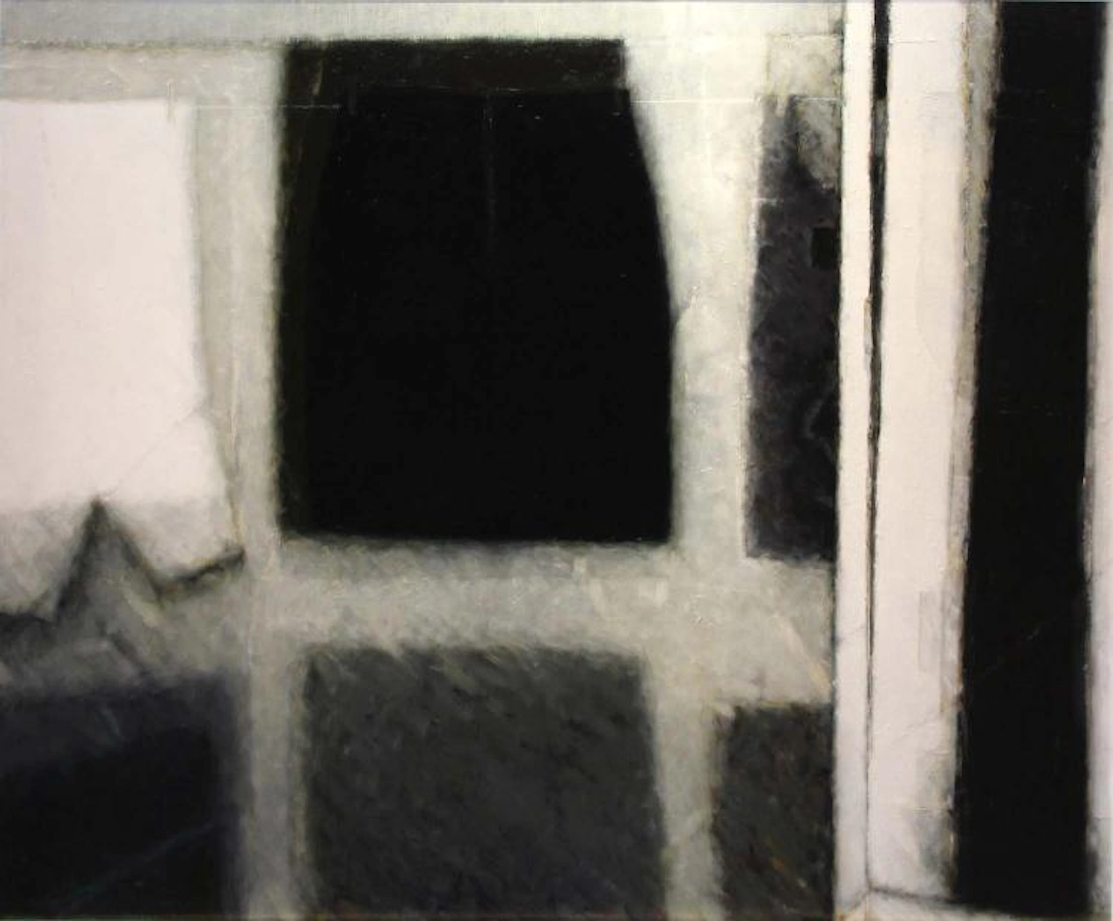 John Shinnors b.1950 BLACK SKIRT STILL LIFE Oil on canvas laid on board