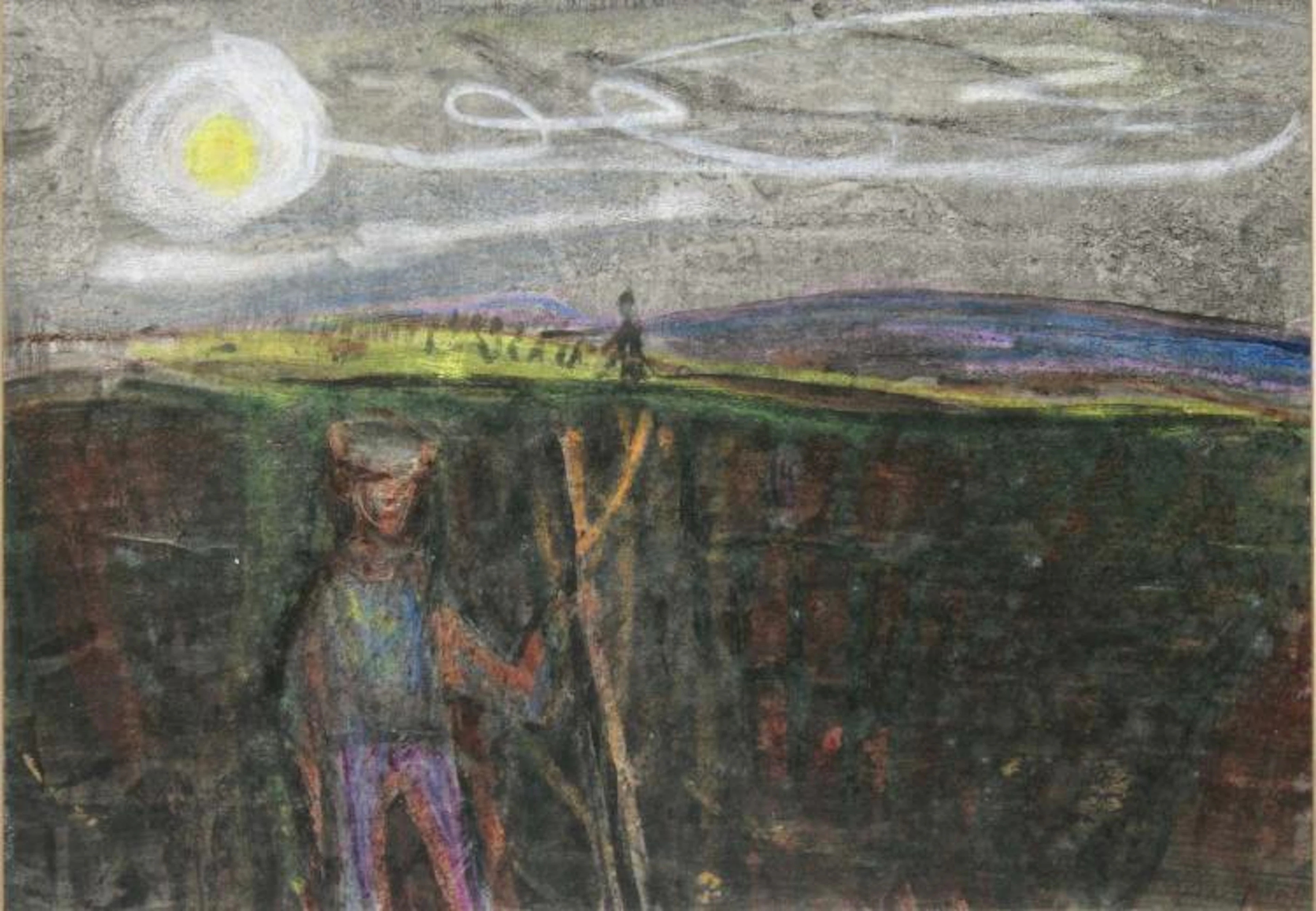 Gerard Dillon 1916-1971 JOE'S BOG Crayon