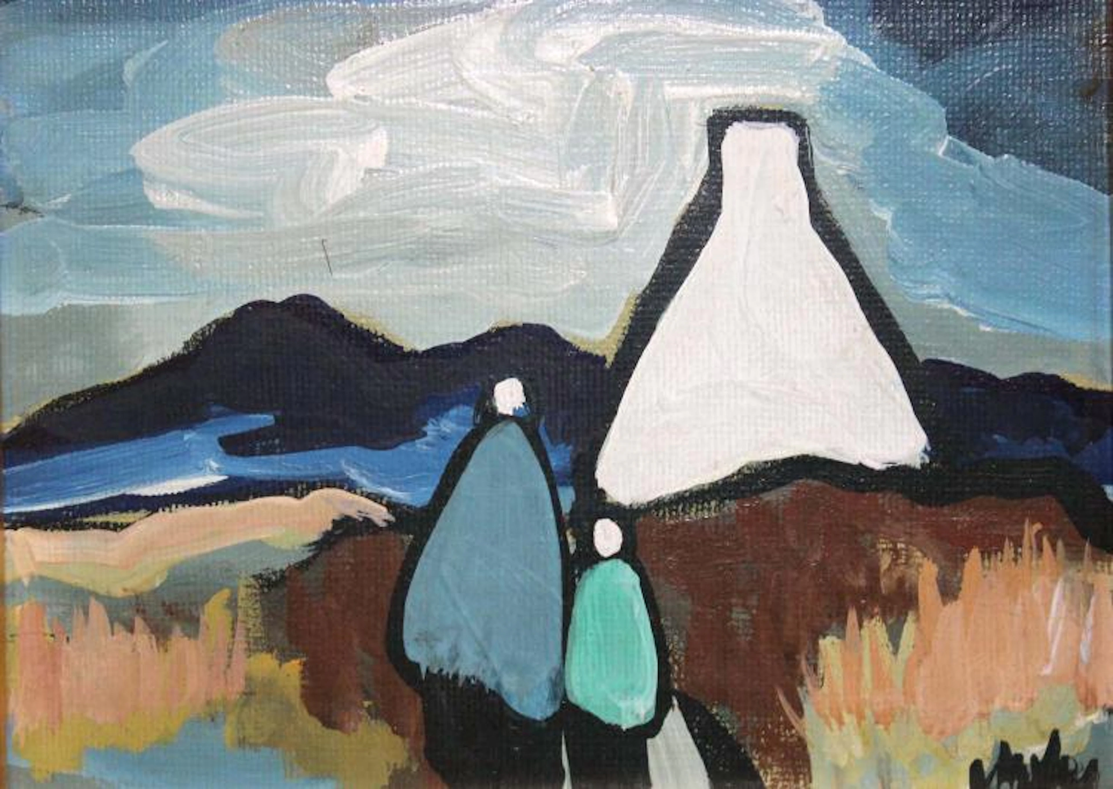 Markey Robinson 1918-1999 COASTAL LANDSCAPE Gouache