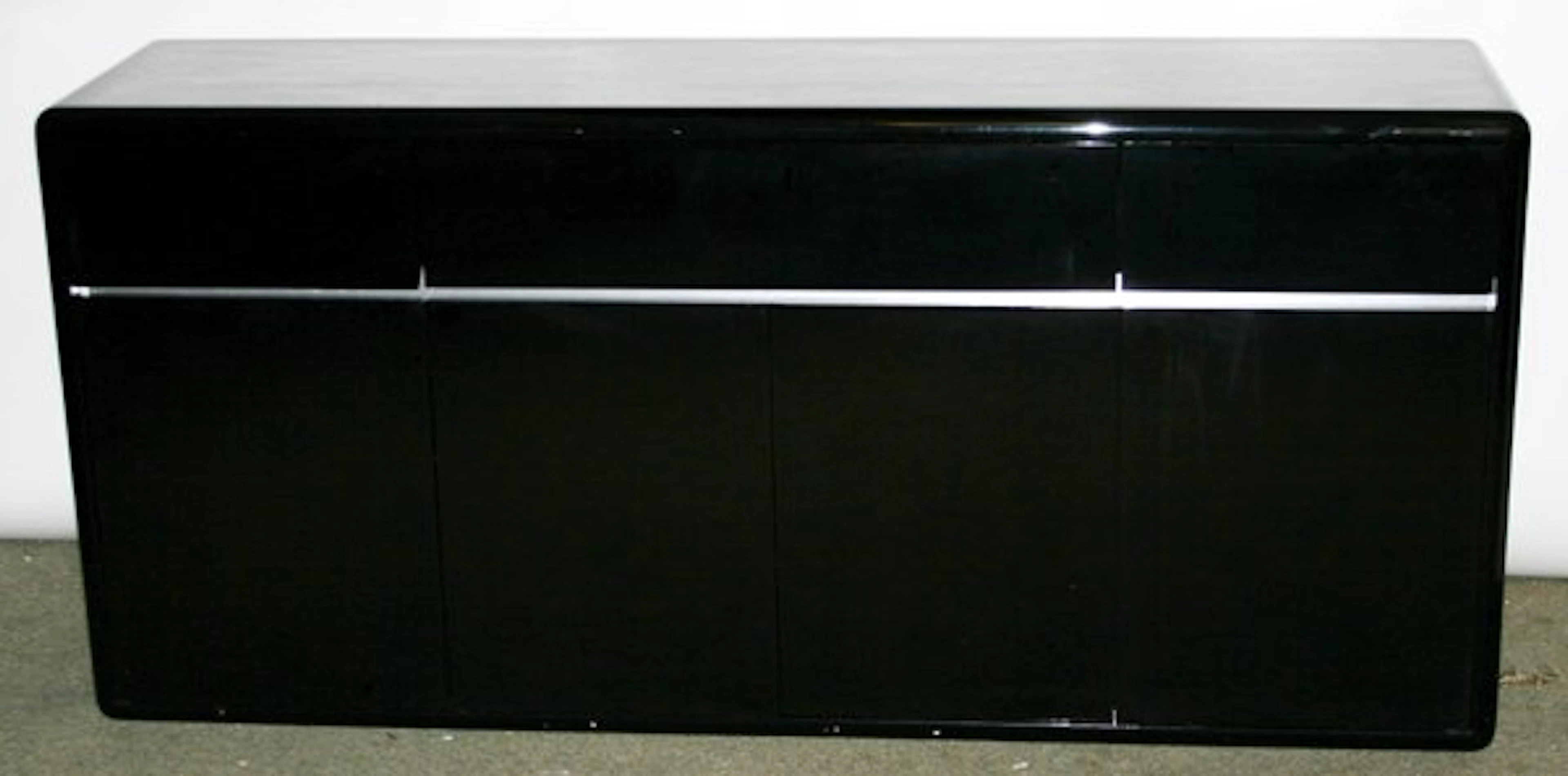 122404: VLADIMIR KAGAN BLACK LACQUER BUFFET