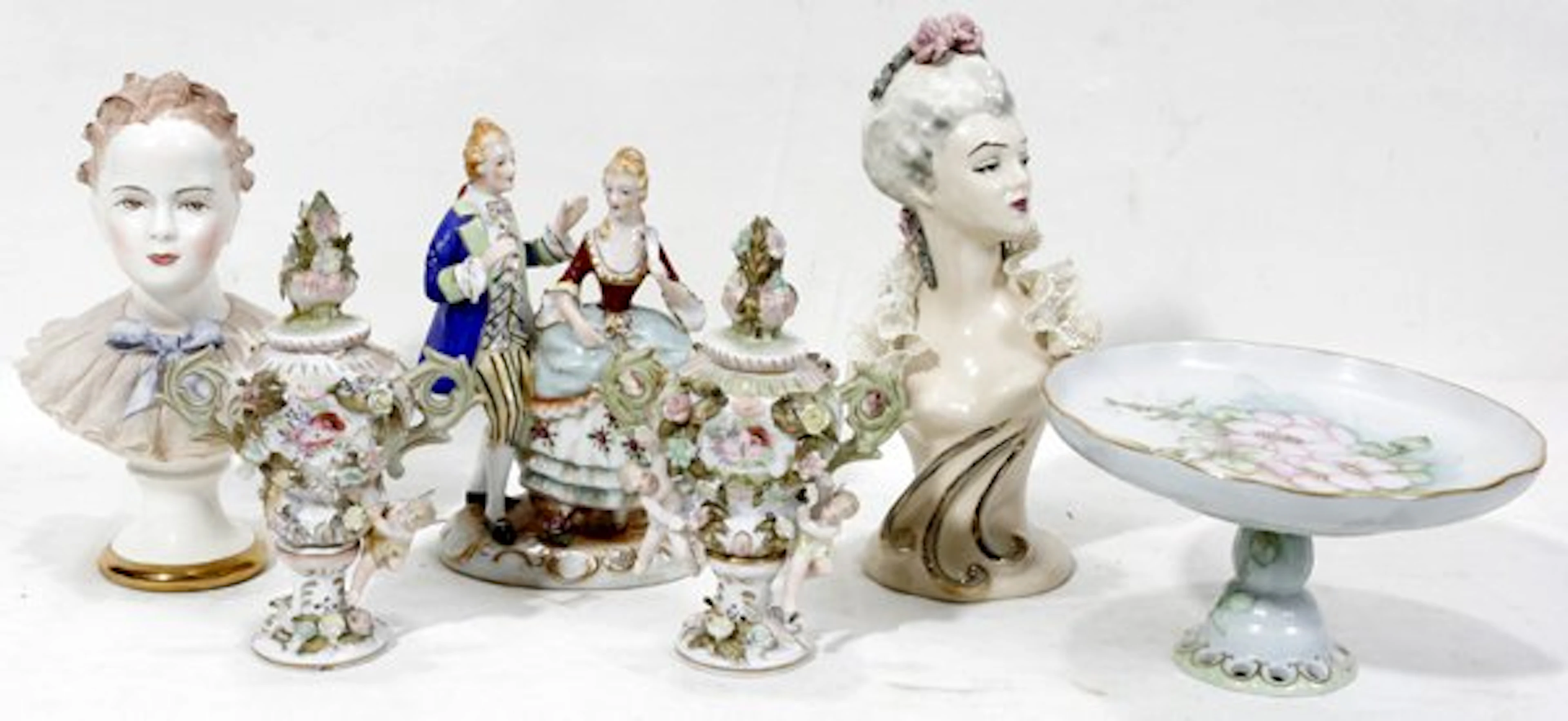 031698: HAND-PAINTED POTTERY & PORCELAIN DECOR PIECES