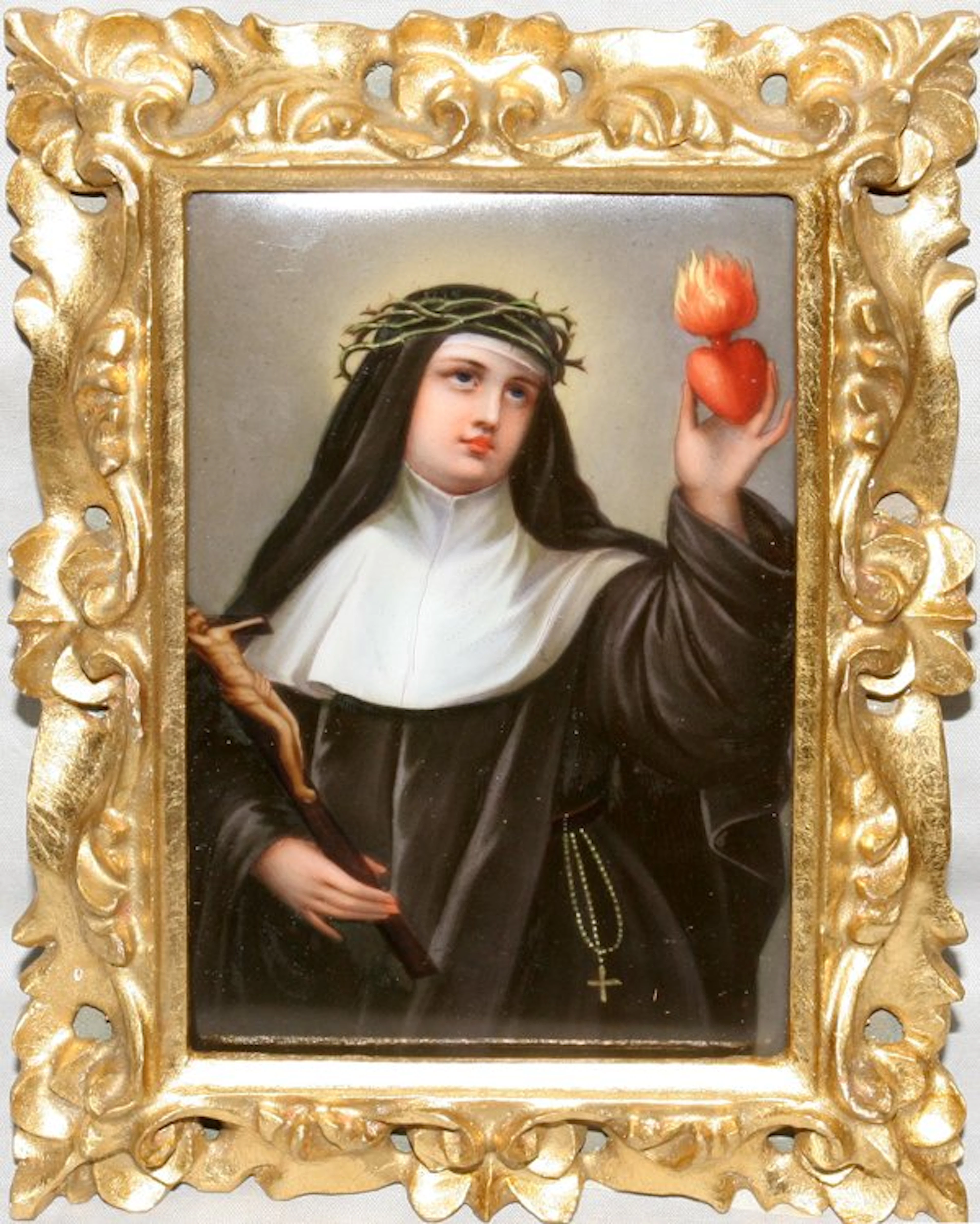 122111: AFTER AMBROGIO LORENZETTI, PORCELAIN PLAQUE