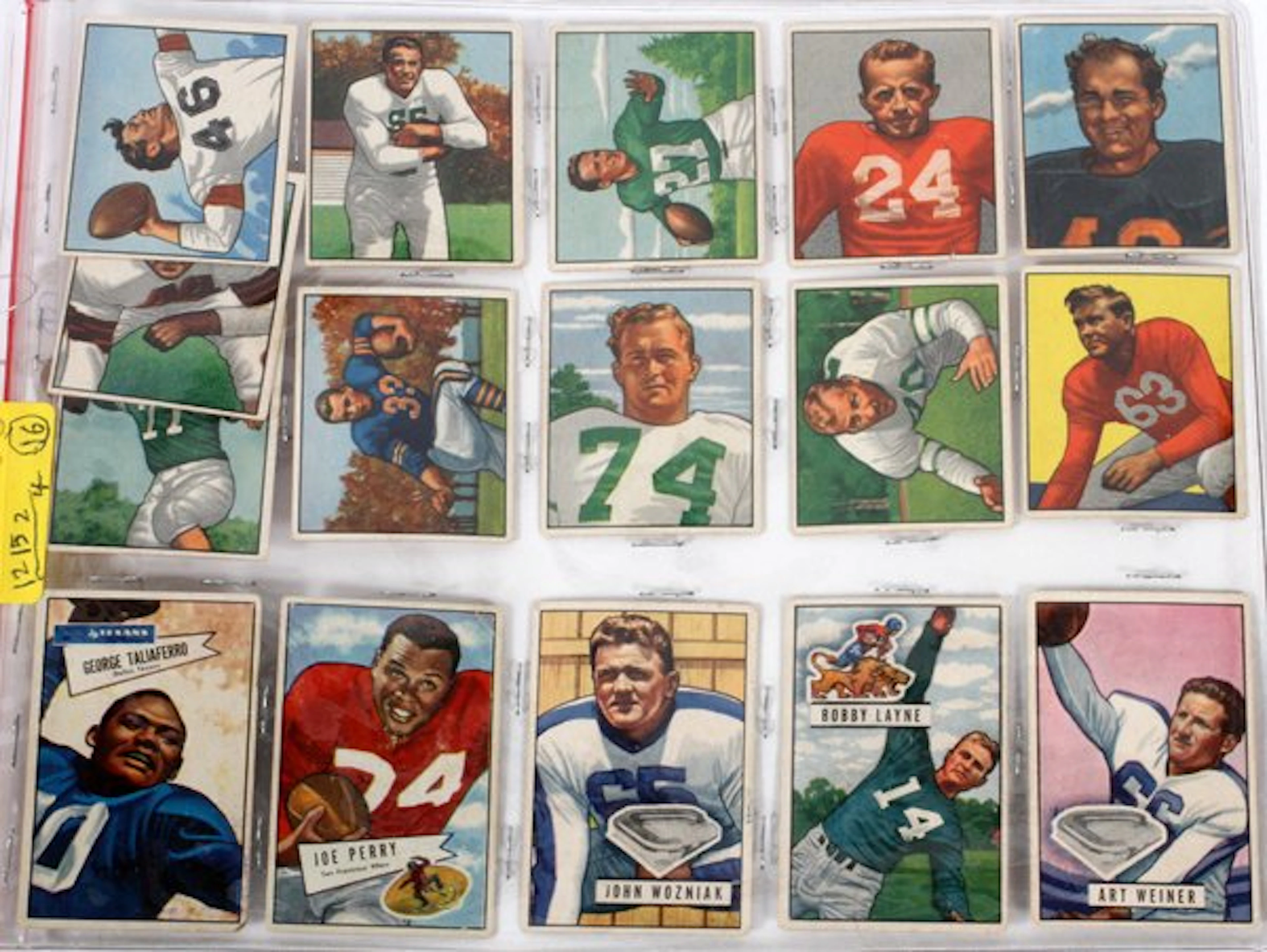 FOOTBALL BOWMAN GUM CARDS