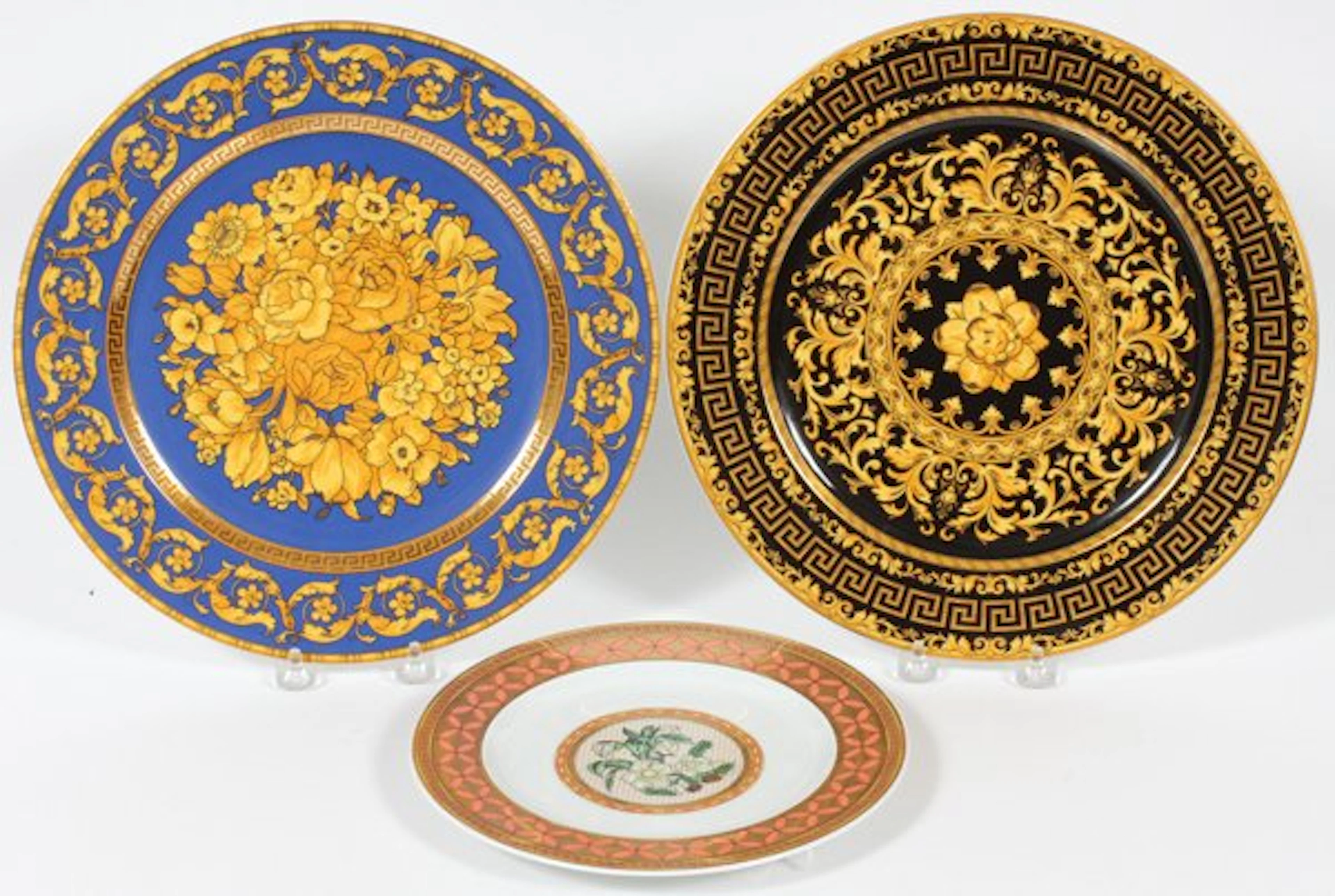 ROSENTHAL 'VERSACE' PORCELAIN PLATES, THREE