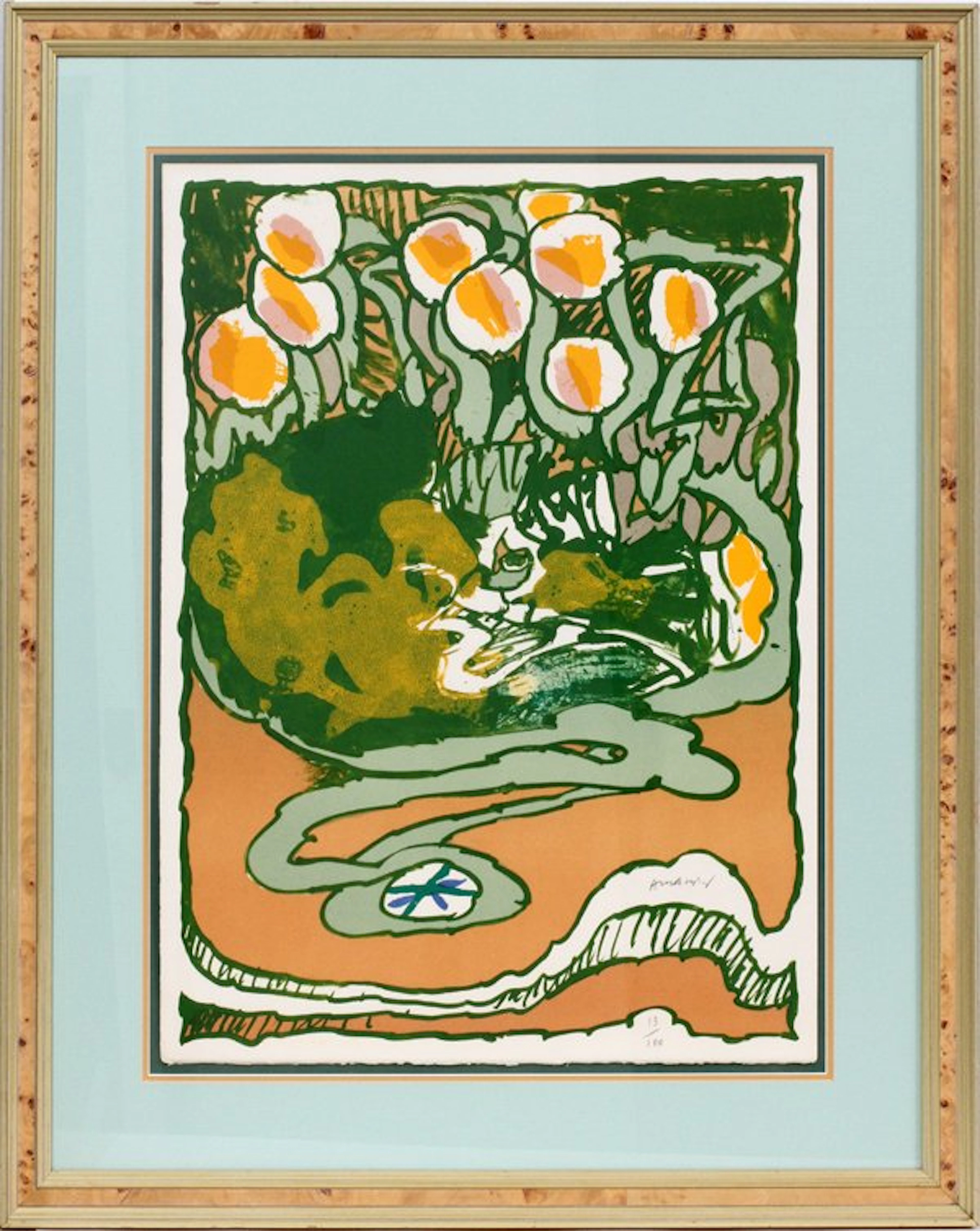 PIERRE ALECHINSKY COLOR LITHOGRAPH C.1970