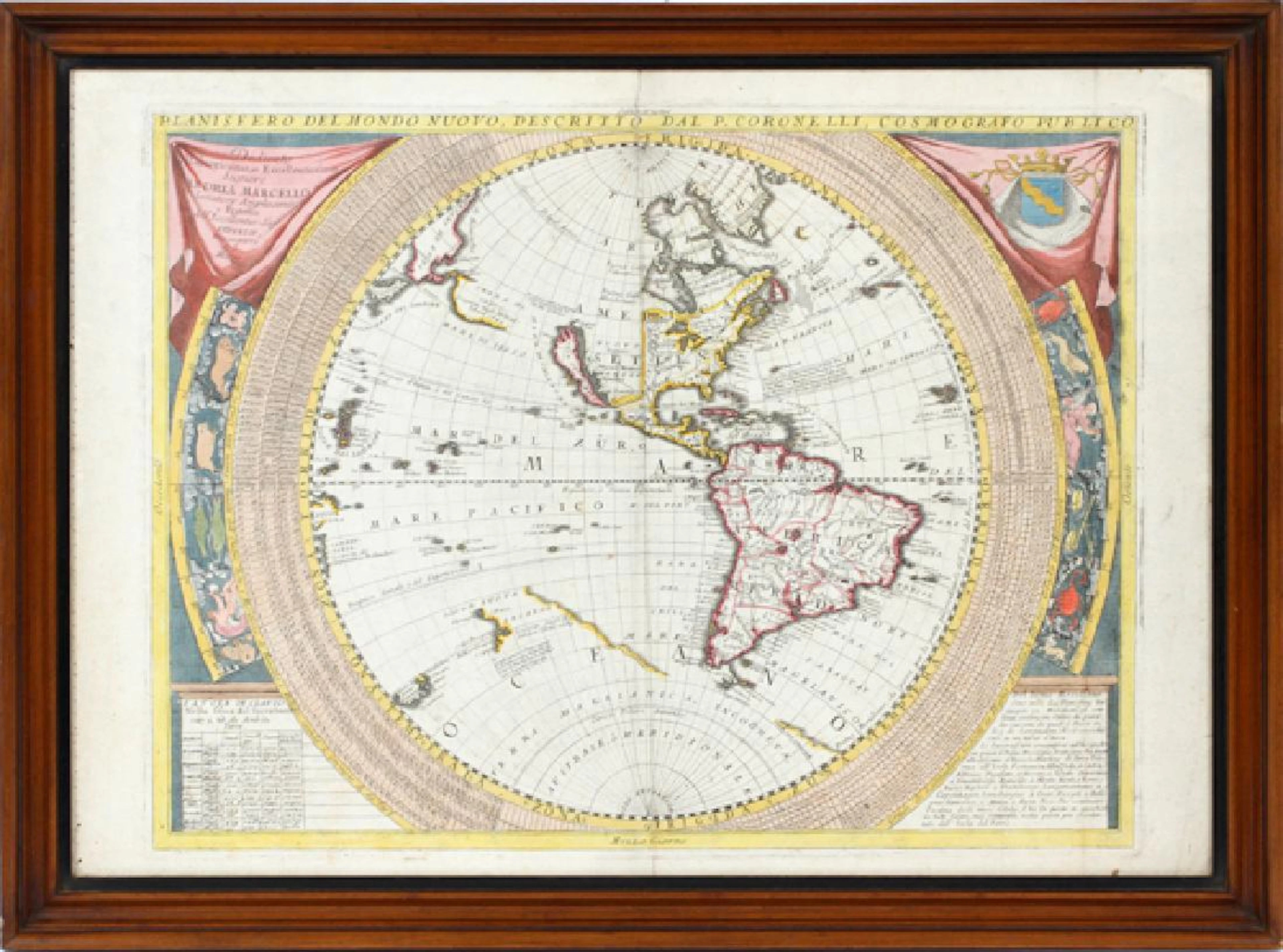 P. CORONELLI MAP C. 1695