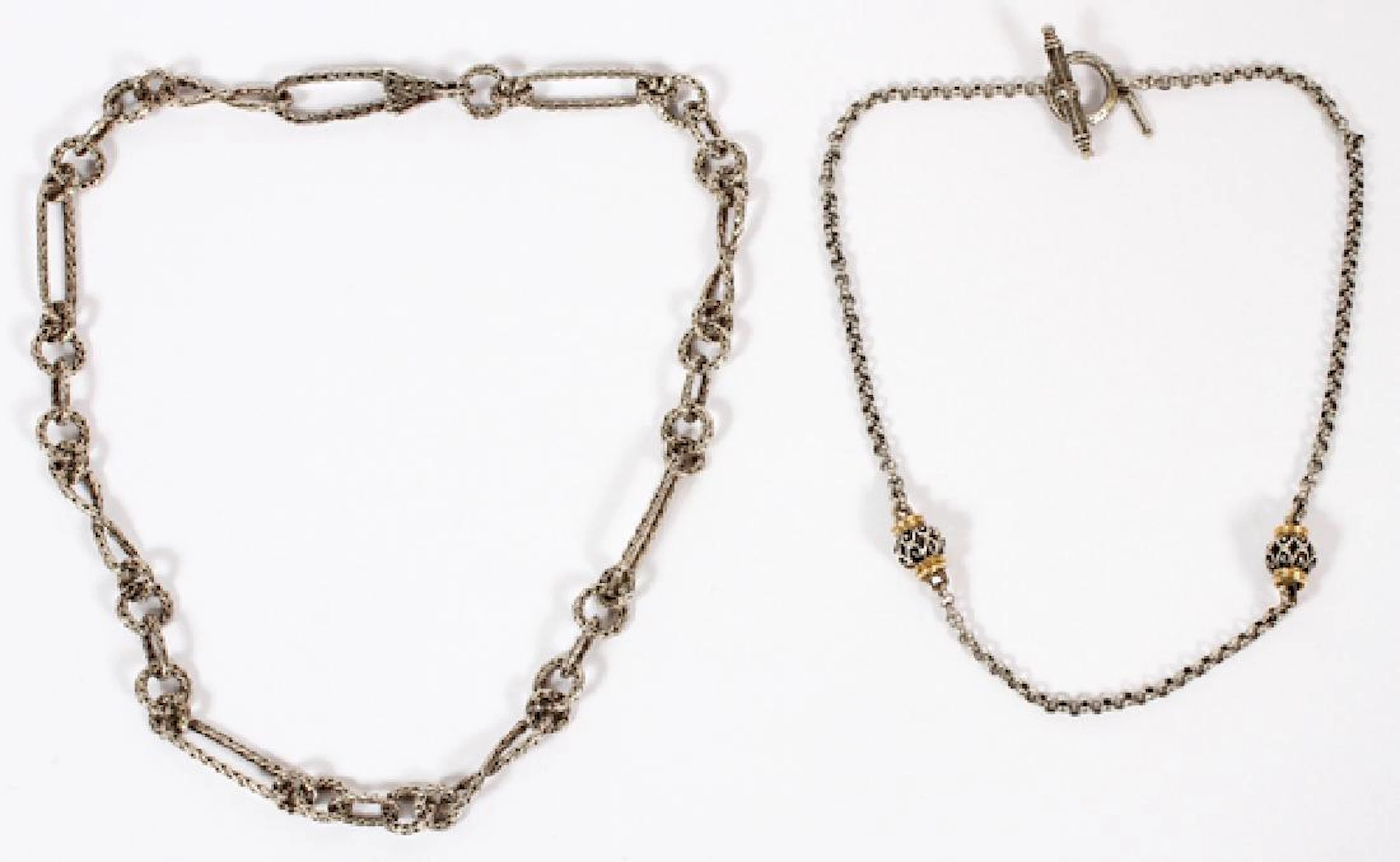 KONSTANTINO YELLOW GOLD & STERLING SILVER NECKLACES