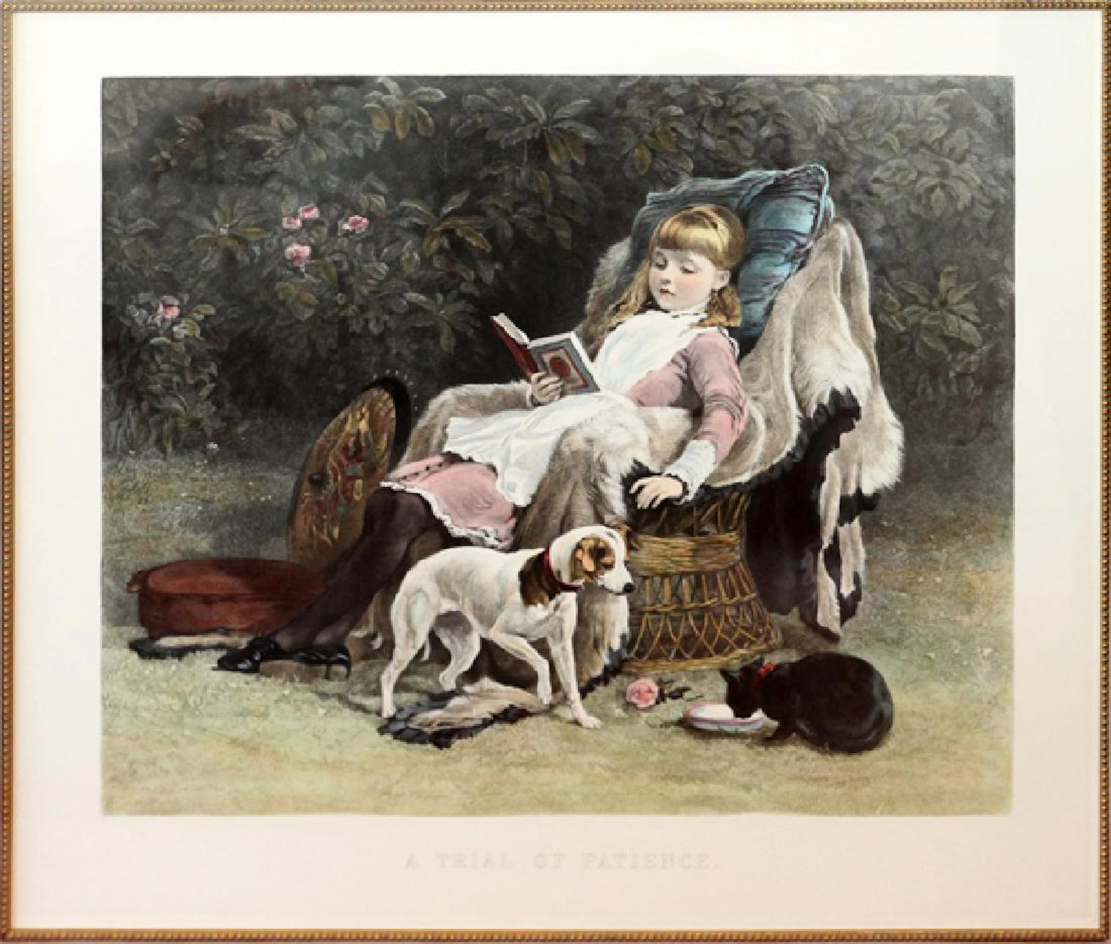 After heywood hardy hand-colored engraving