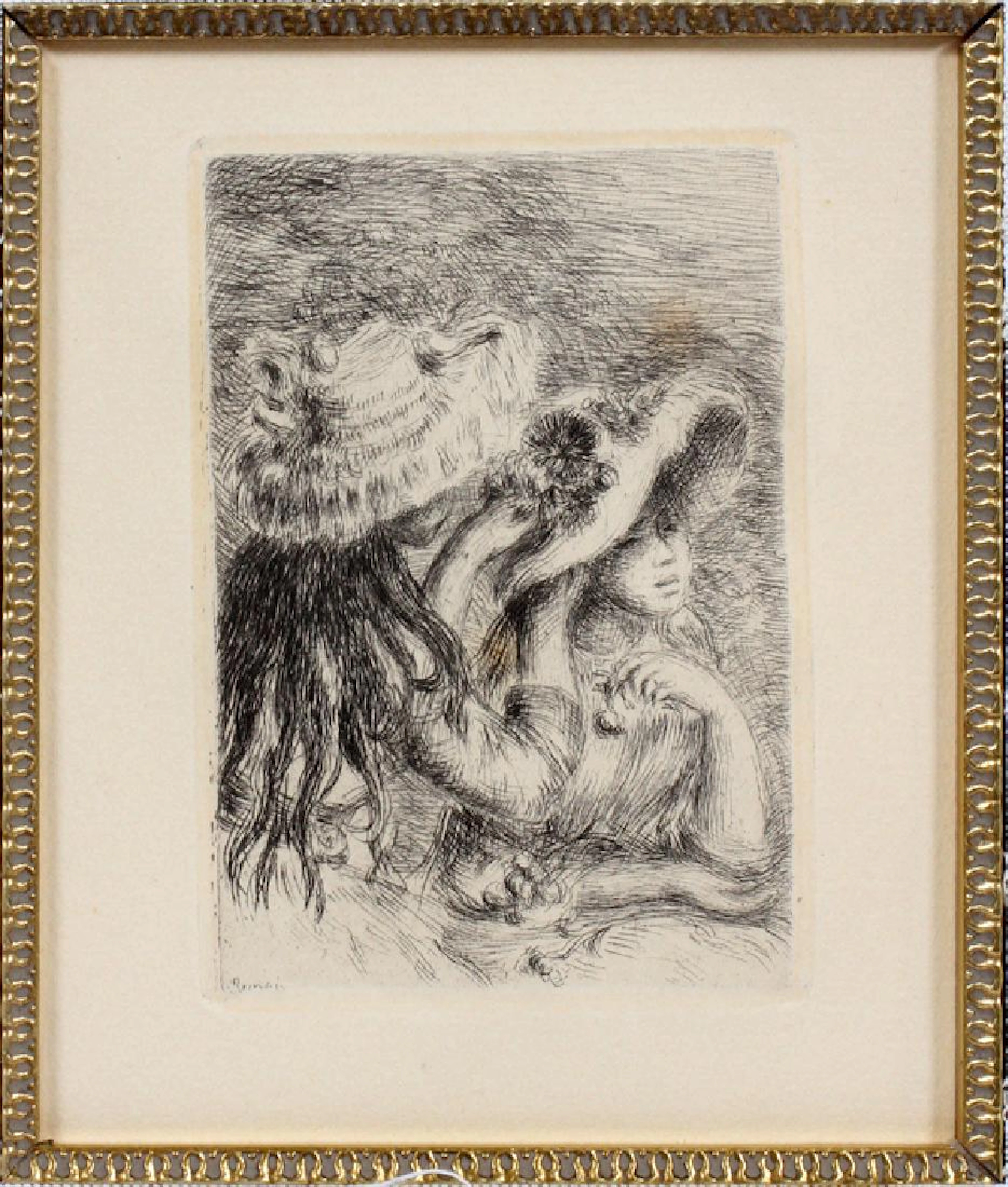 After pierre august renoir etching & drypoint