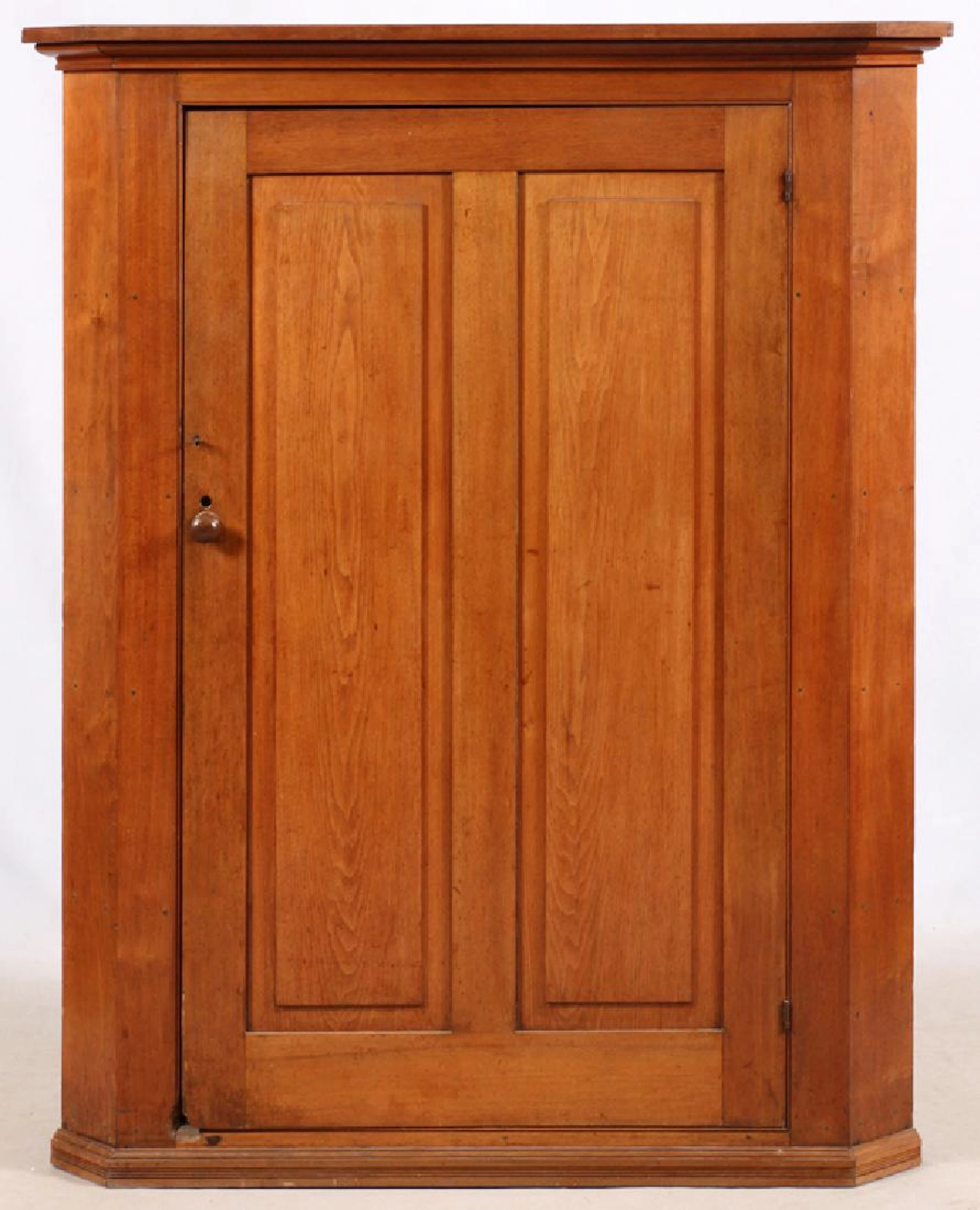 Oak corner cupboard, 19th c.