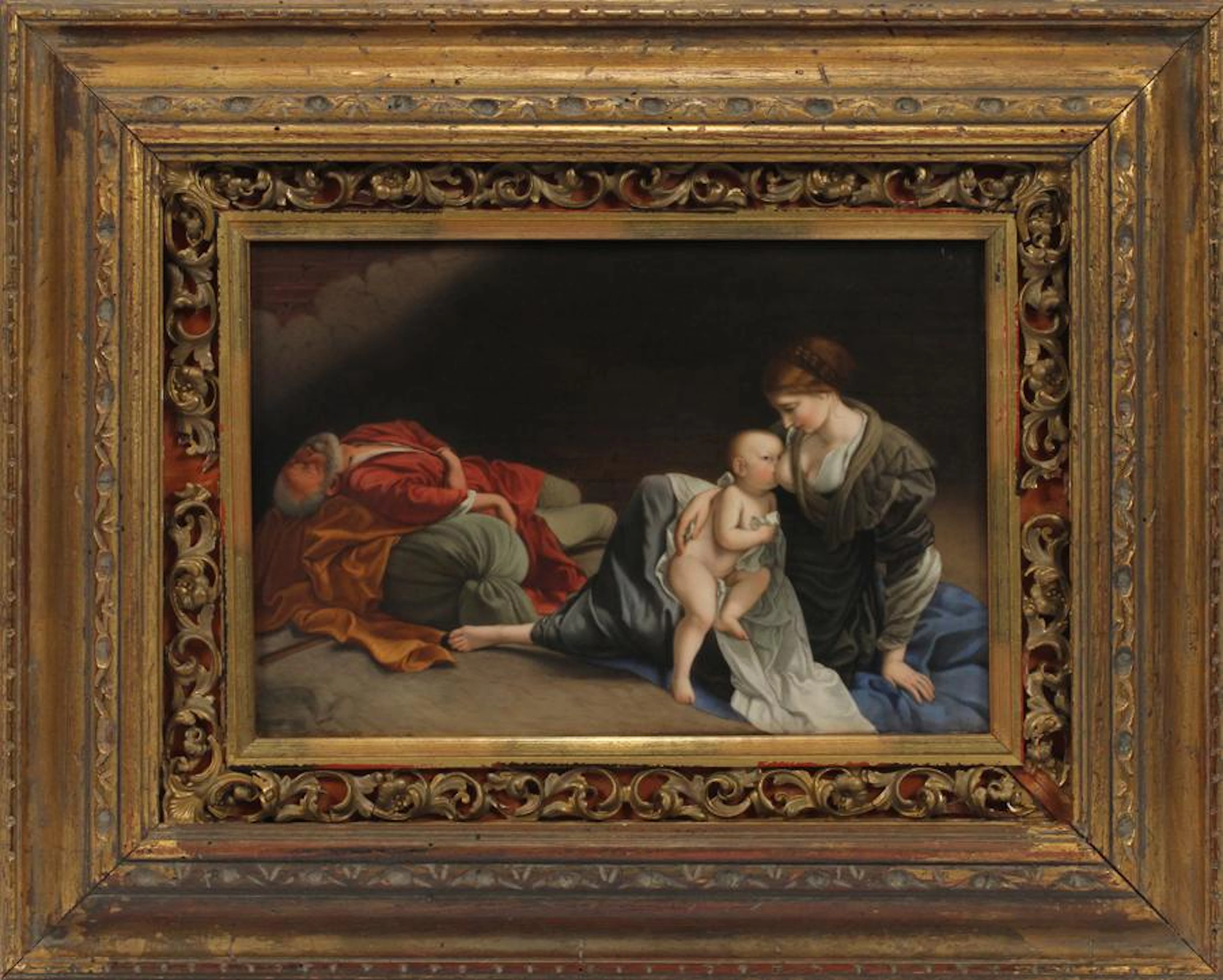 After orazio gentileschi kpm porcelain plaque