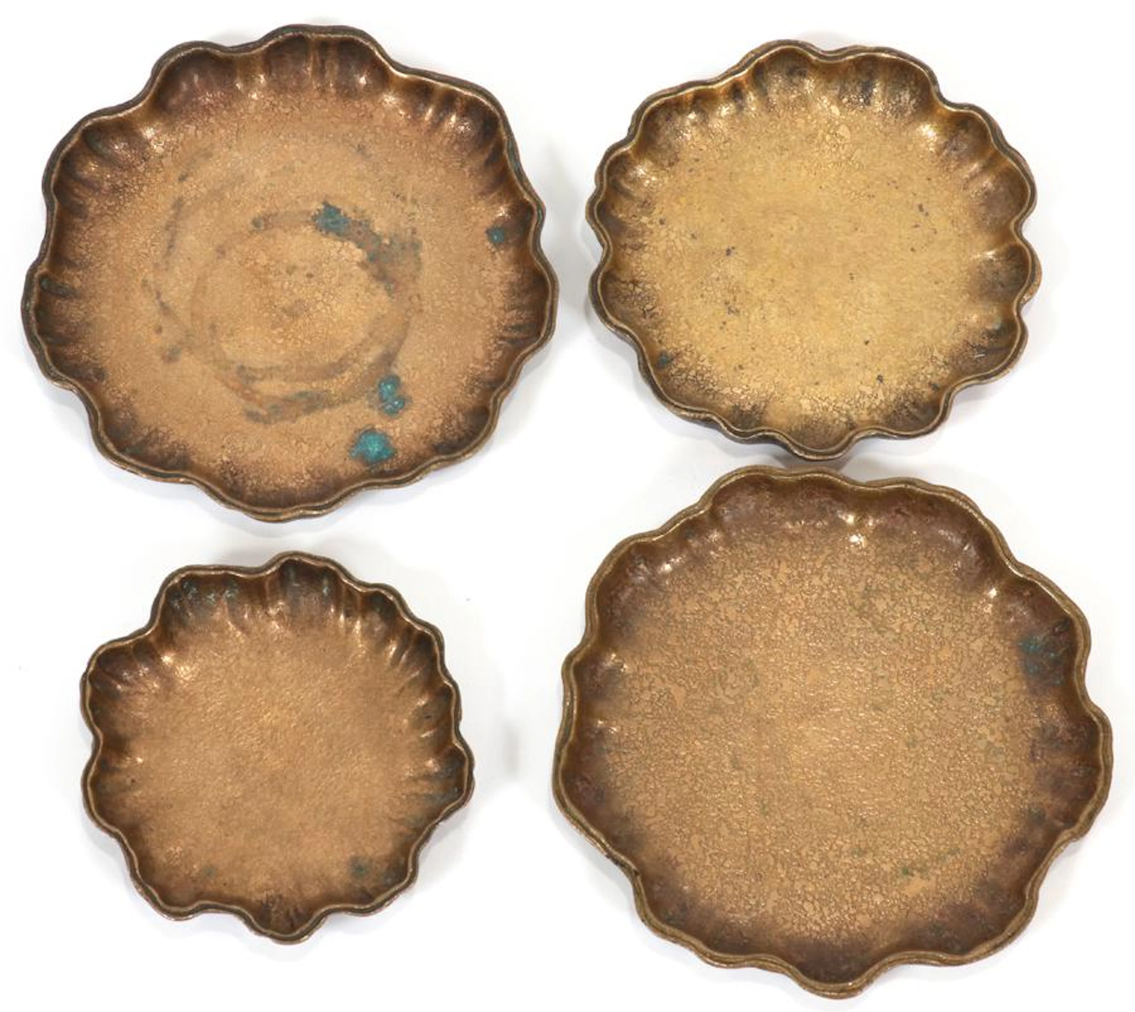 Tiffany studios, bronze nesting trays, #1719